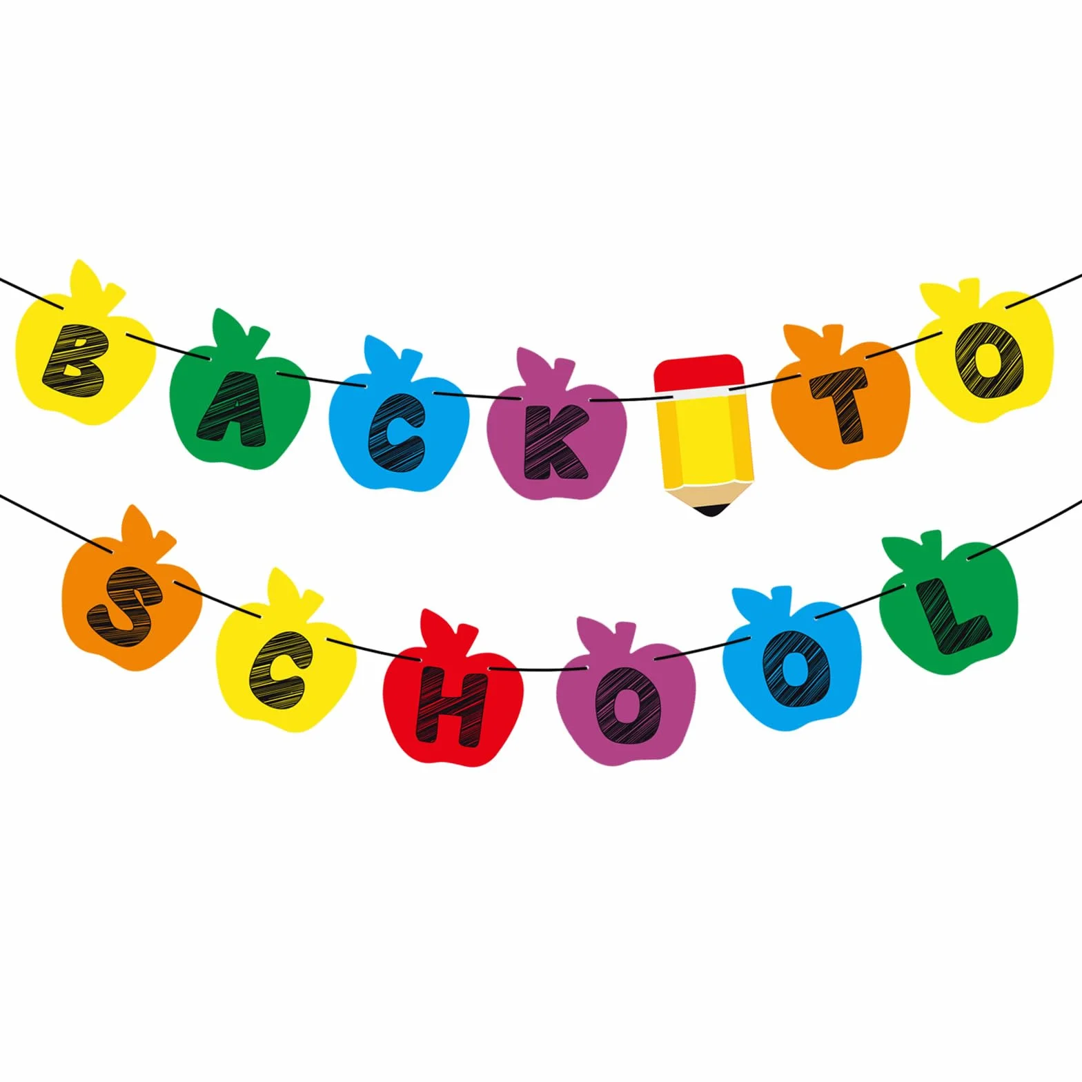 Back to School Banner Ritorno alle Decorazioni Scolastiche Striscione di Bentornato per Decorazioni in Classe