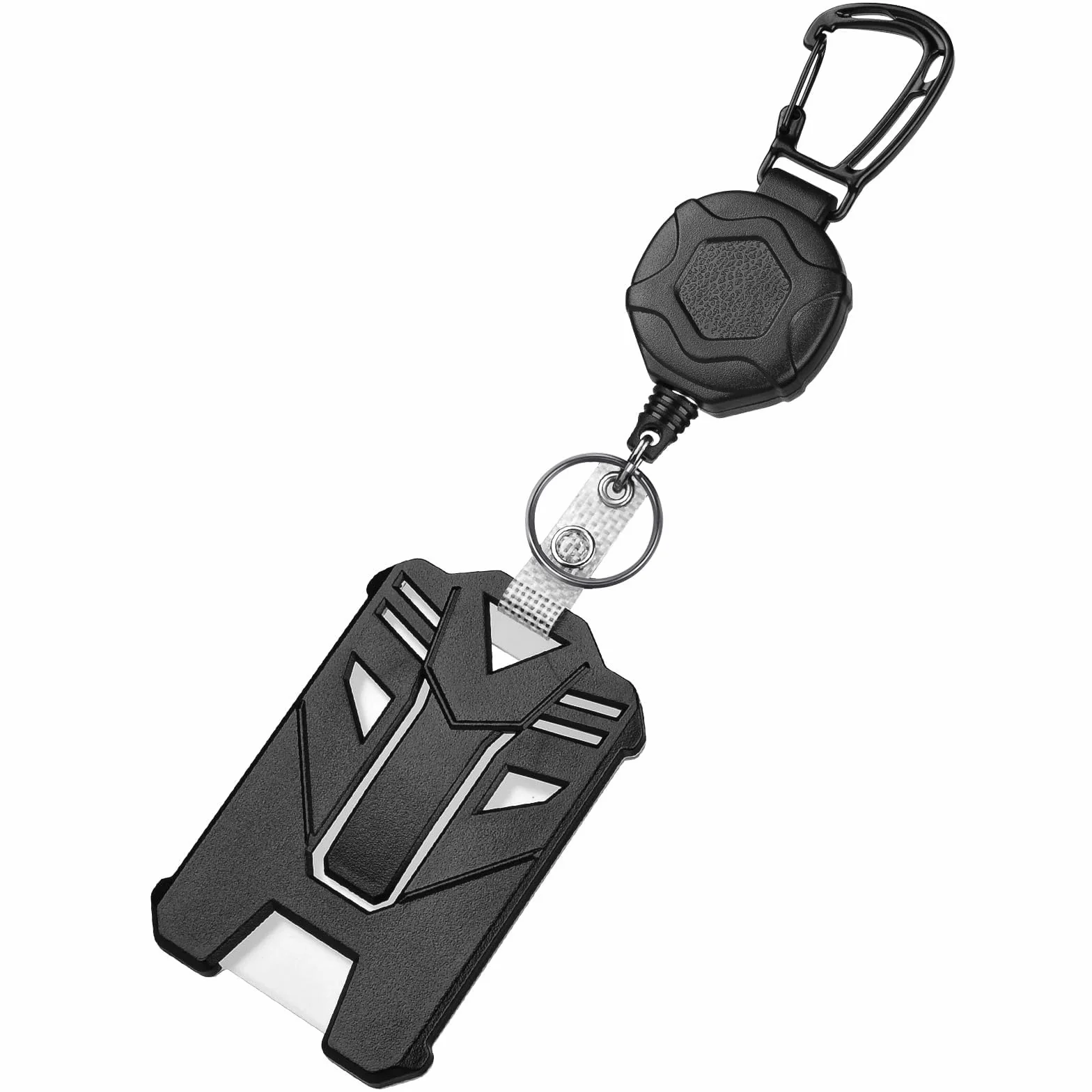 Vicloon Portachiavi Retrattile Porta Badge a Moschettone Bobina Clip ID Carte