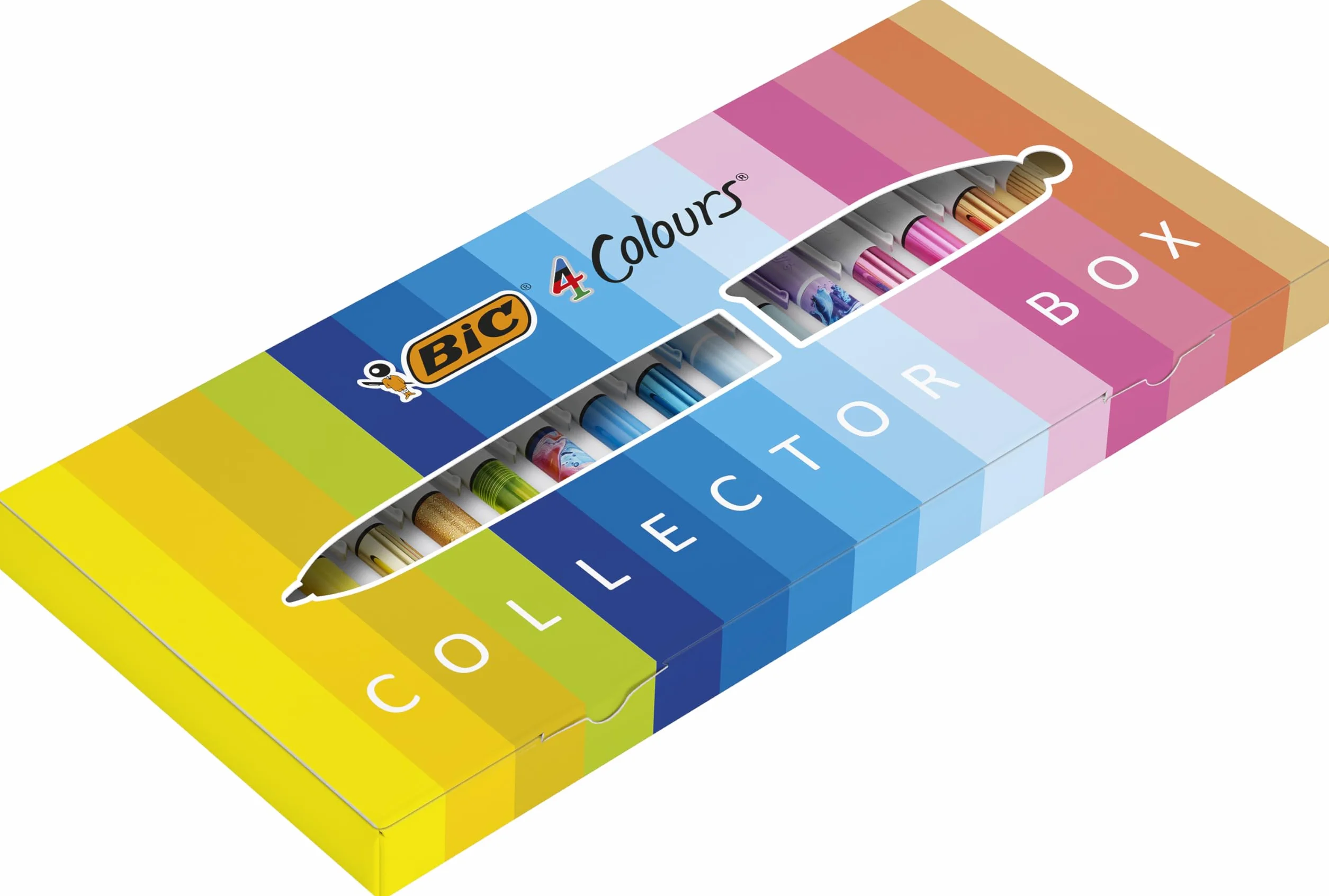Collezione Speciale BIC 4 Colours di 15 Penne a Sfera Punta Media (1,00 mm) e Punta Larga (1,6 mm) - Inchiostro di Colori Assortiti, Confezione da 15