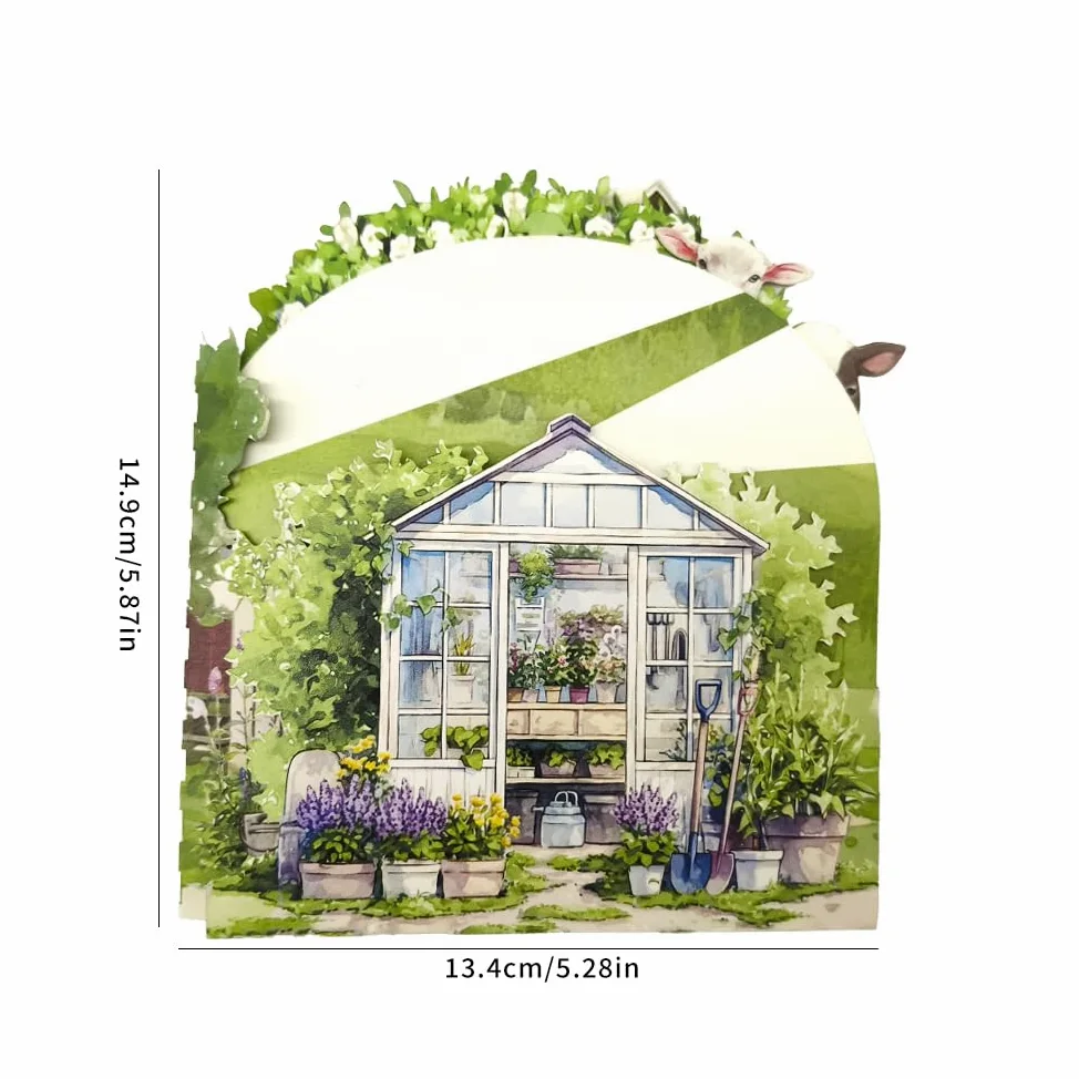 Biglietto di auguri con scritta "The Red House, Forever", pop-up 3D, regalo di compleanno per donne, mogli, mamme, figlie, sorelle, zie, nonne, biglietto di anniversario, con busta