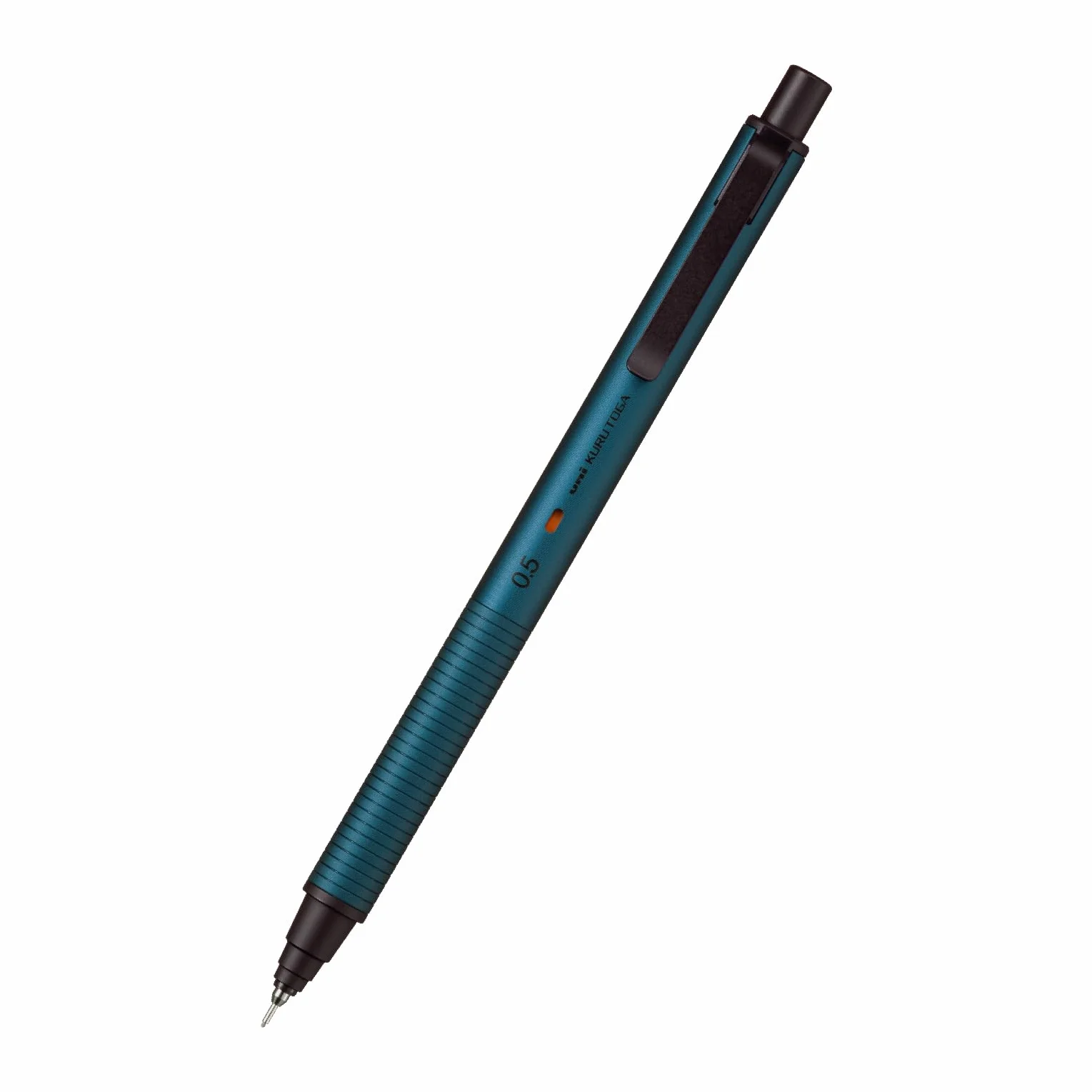 Uni Kuru Toga M5KH1P.10 - Matita meccanica in metallo, rotazione automatica della mina, punta fine da 0,5 mm, corpo interamente in metallo, colore: blu silenzioso