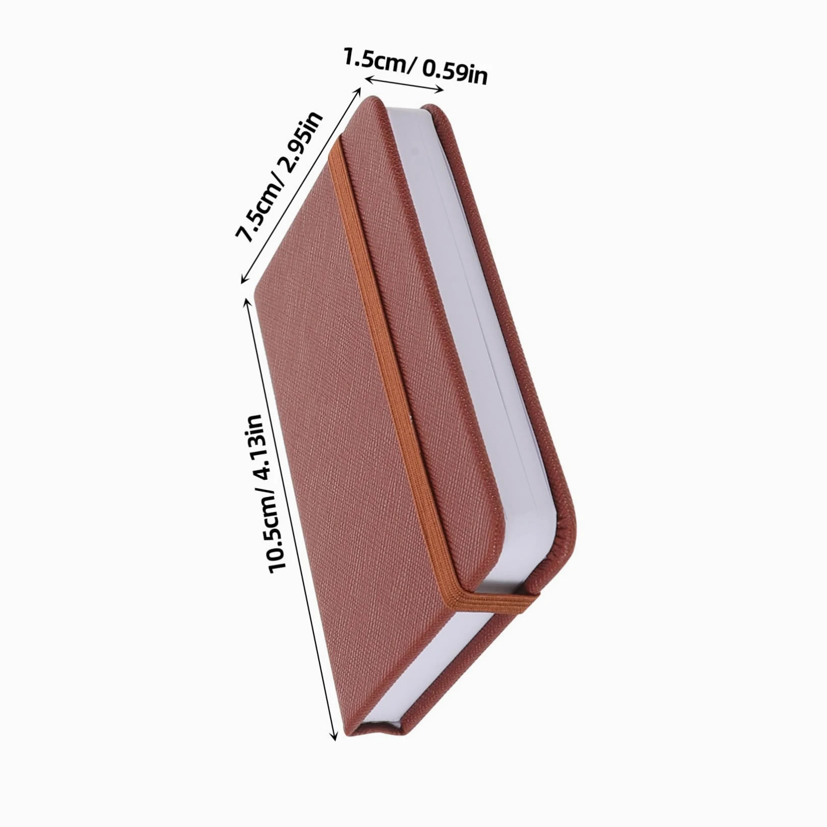 Mobestech Taccuino Tascabile A7 in Pelle Pu, 10 Pezzi, Marrone, Notes | Carta Resistente alle Sbavature, Struttura Robusta, Formato Mini, per Lavoro e Casa, Elegante