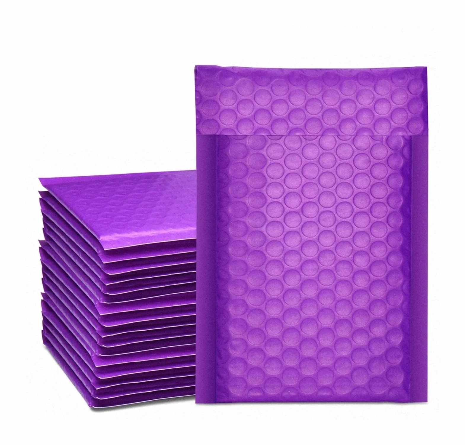 ZZSRJ Confezione da 50 Buste a Bolle Imbottite invio di avvolgimento di Posta Regalo Buste Black Bianco e Purple (Color : Purple, Dimensione : 18 * 23cm)