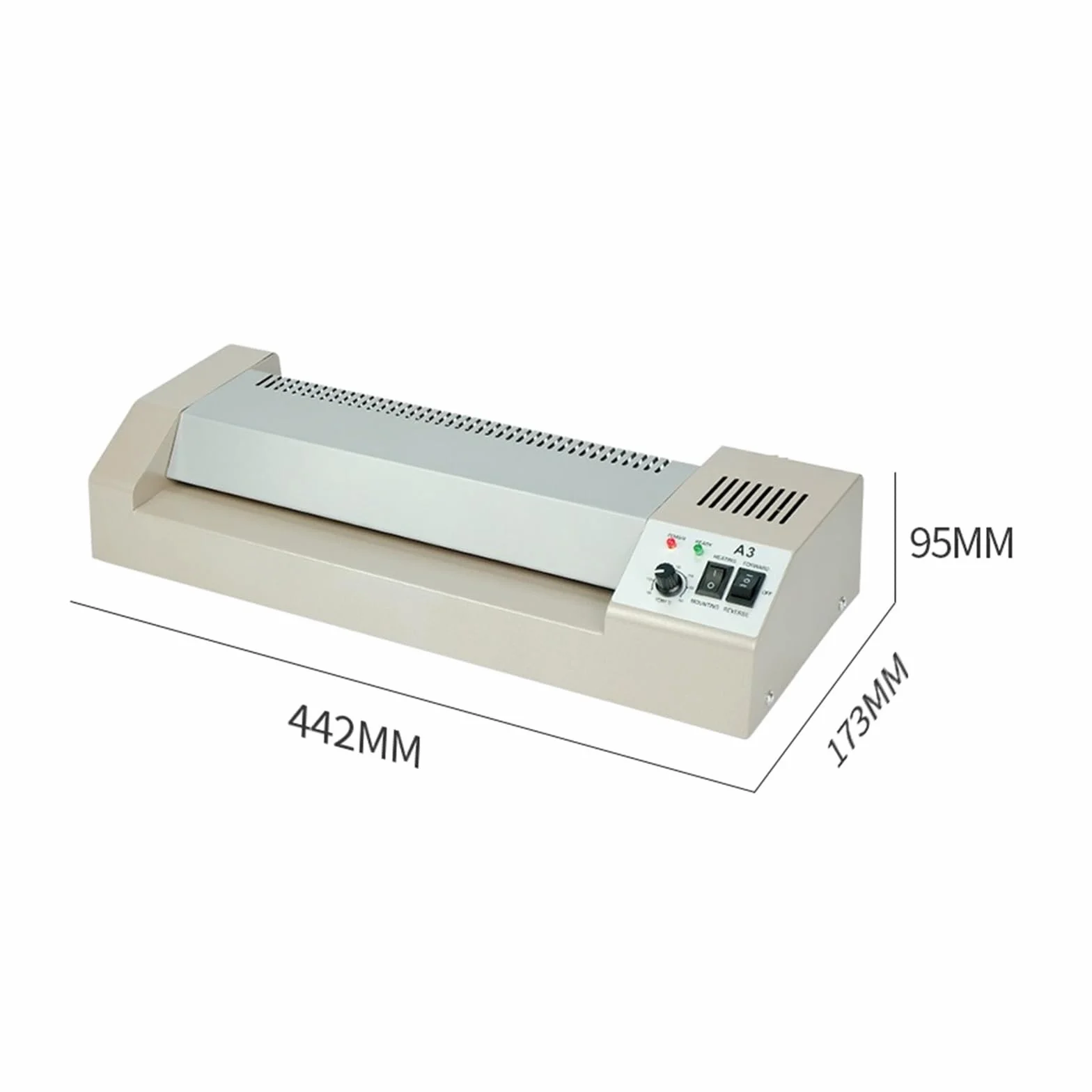 Plastificatrice, macchina plastificatrice, Macchina for laminazione fotografica LM-320 Macchina for laminazione fotografica a caldo e a freddo, 4 rotoli, pellicola for buste A3 e A4 per uso in ufficio