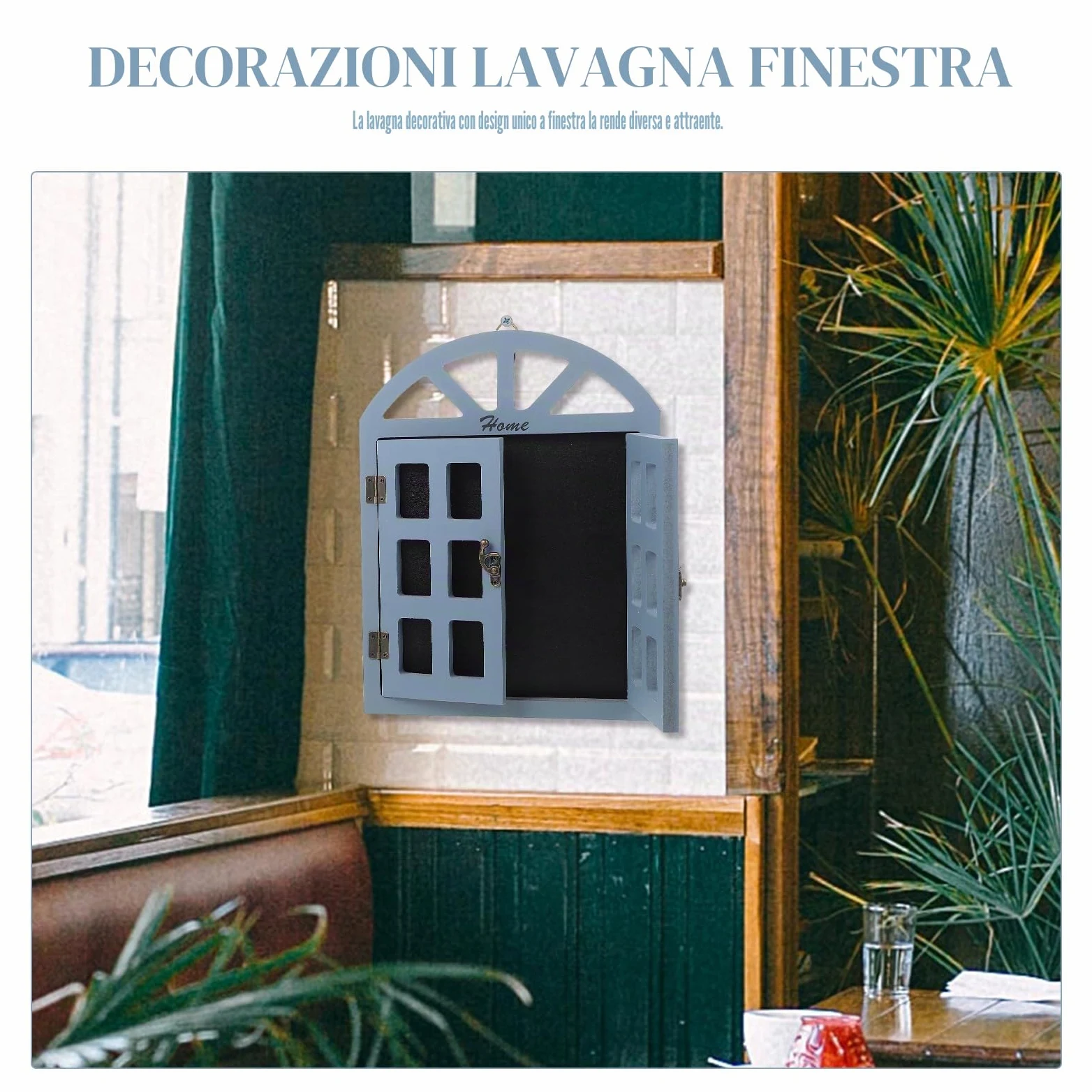 Ciieeo Lavagna Della Finestra Di Simulazione Lavagna Da Appendere Alla Finestra Da Appendere Al Muro Scheda Del Menu a Parete Appeso in Legno Piccolo Decorazioni Di Legno Bambino