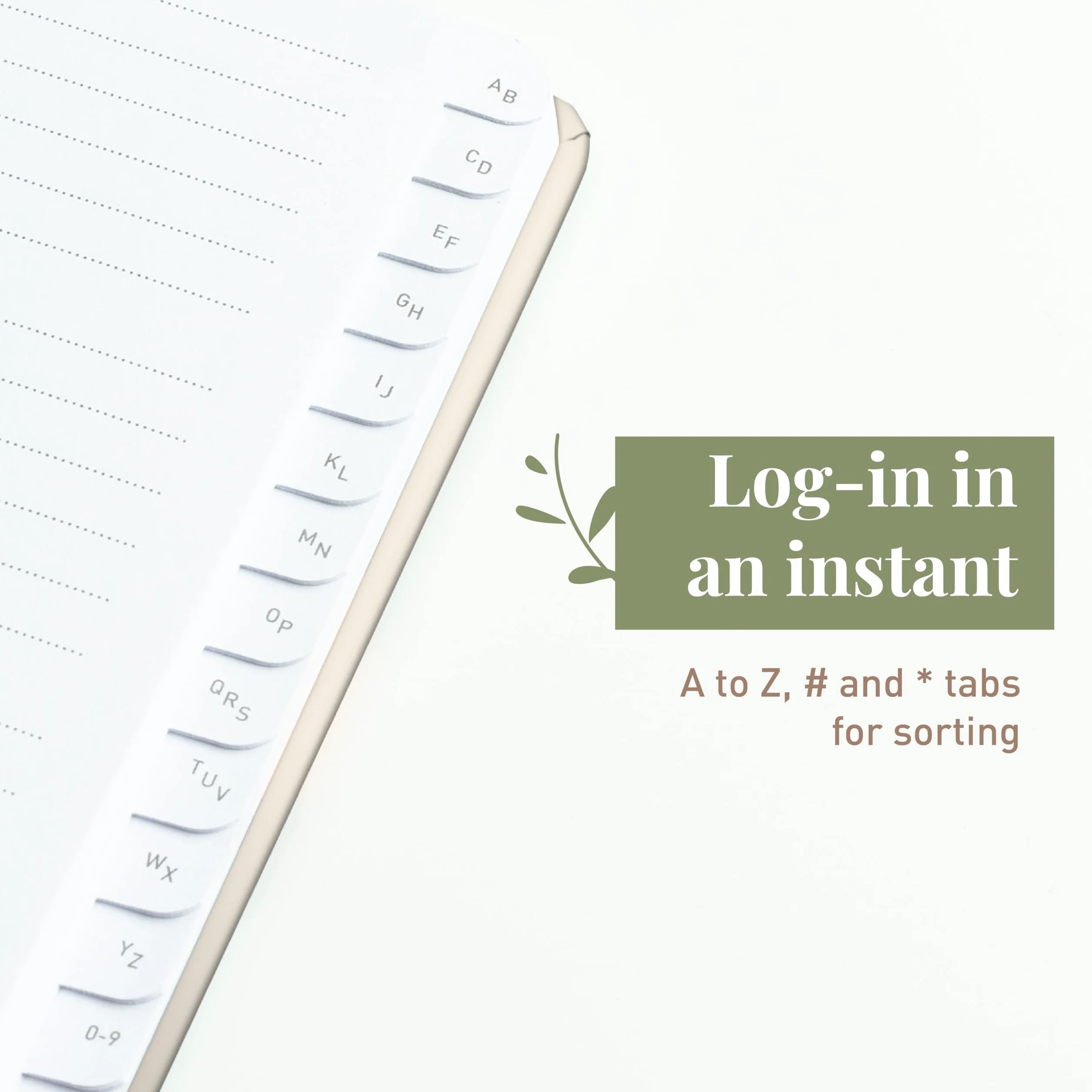 Rileys & Co Quaderno delle Password Tascabile 15x13 cm Libro Password con Pagine Ordine Alfabetico