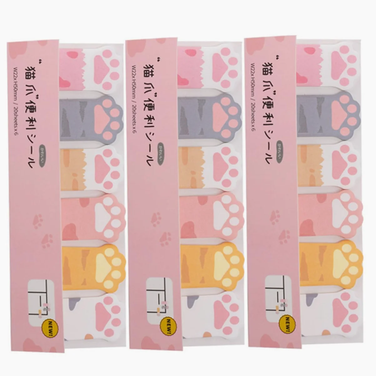 STOBOK 12pezzi Sticky Tabs Decorativi Forma Di Zampa Blocchetti Adesivi Autoadesivi Per Appunti e Segnapagina Perfetti Per Ufficio e Scuola