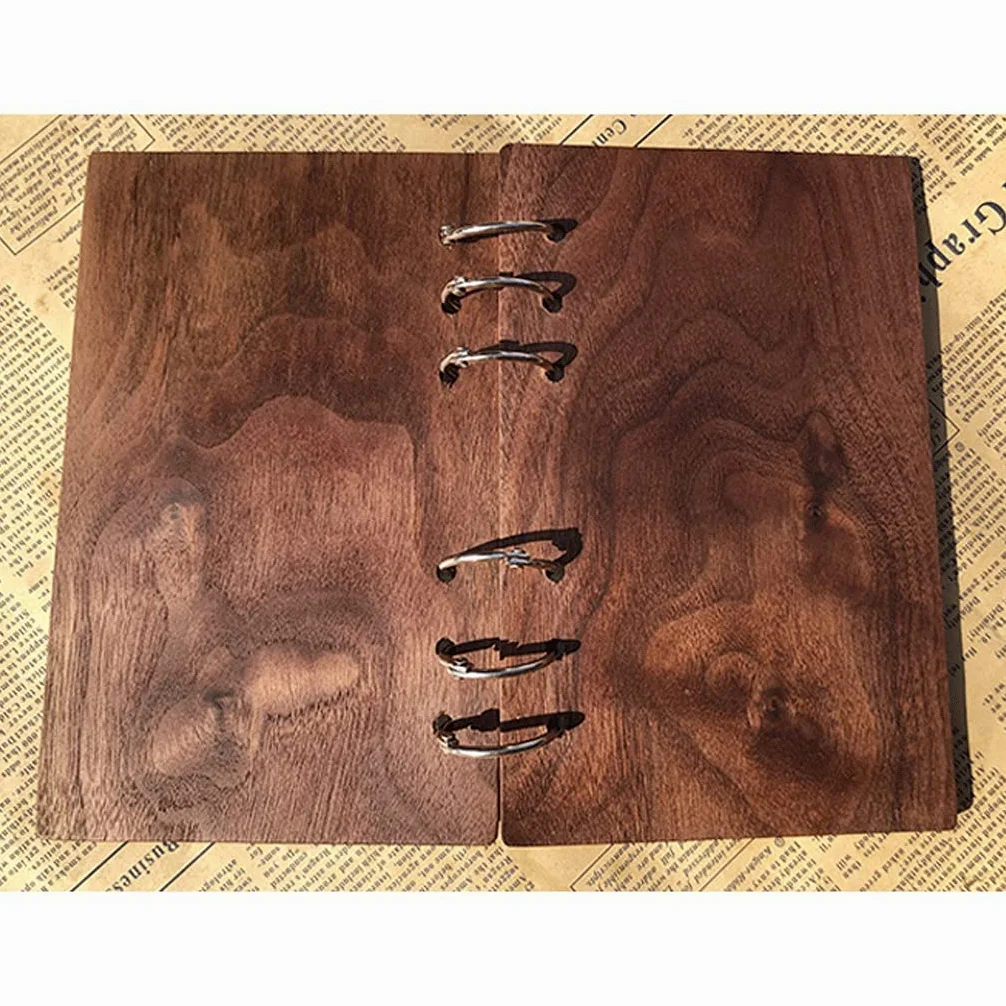 taccuini e diari Notebook in legno Binder Classic Binder Binder Handmade Wooden Wooden Cover per diario di viaggio, Art Sketchbook e notebook Taccuino (Color : Walnut, Dimensione : A5)
