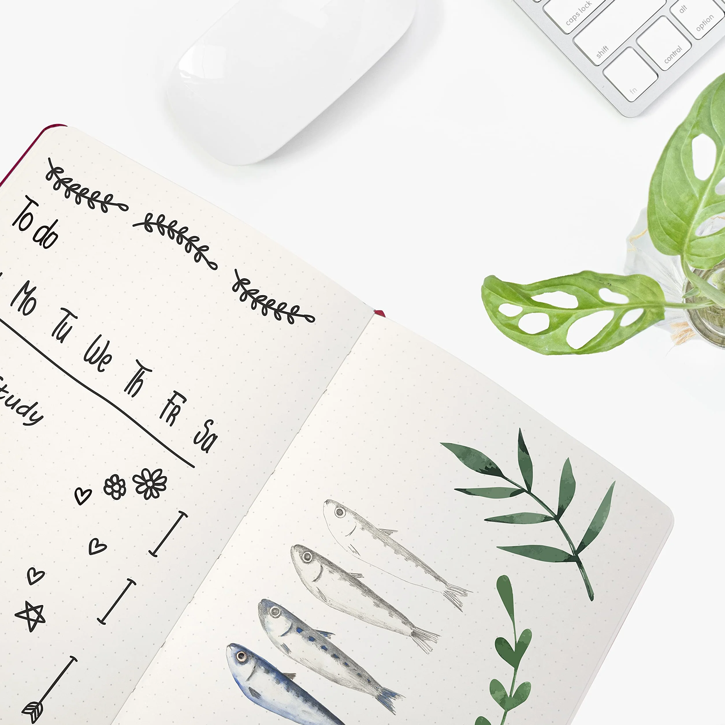 STATIONERY ISLAND Quaderni a Quadretti A5 Bullet Journal Puntinato 180 Pagine Taccuino 120gsm