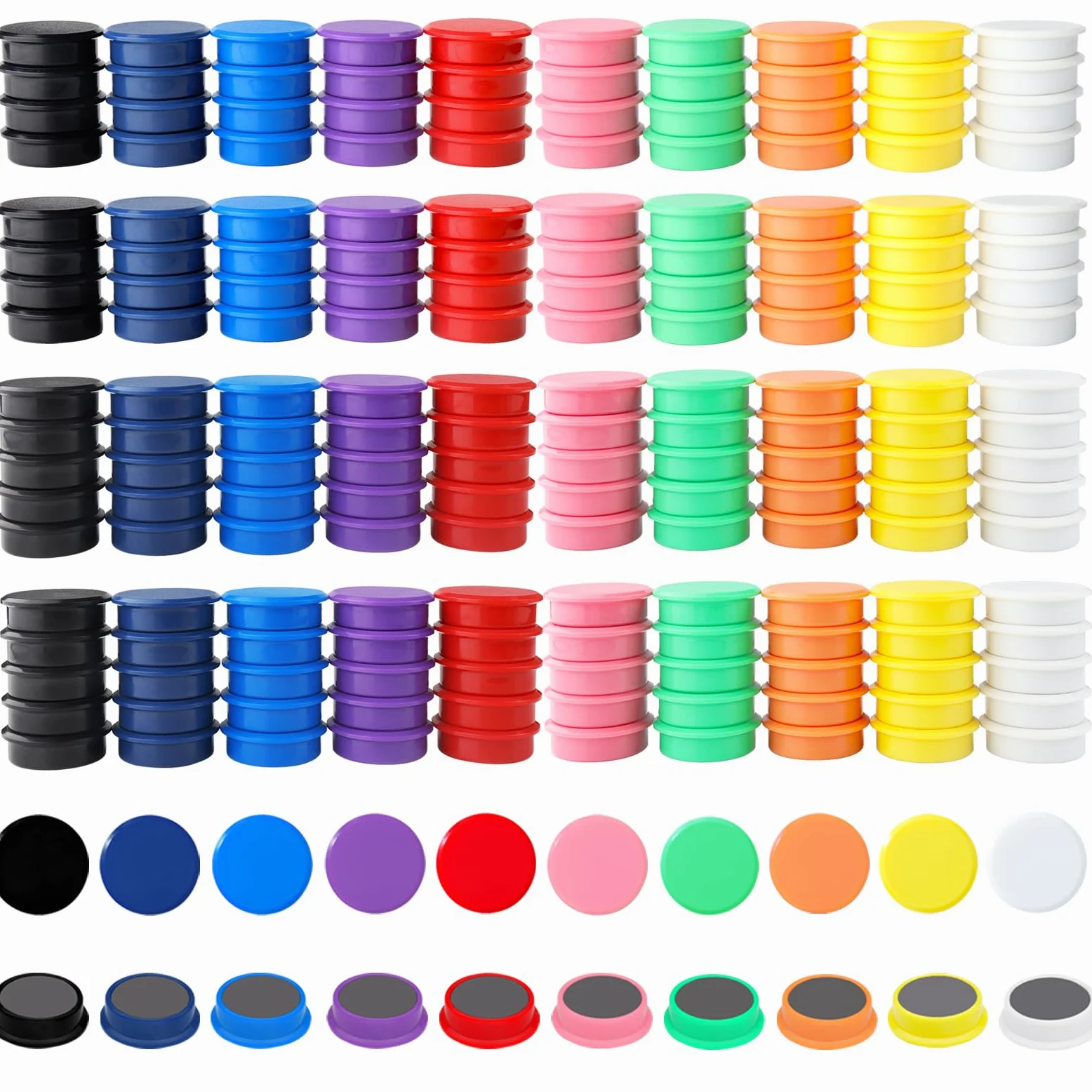 Calamite Potenti, 200 Pezzi 10 Colori Magneti Calamite Frigorifero Calamite Piccole Calamita Potente, Calamite per Lavagna Magnetica Magneti Frigo Magnete Rotonde, per Frigo, Lavagne, Calendari