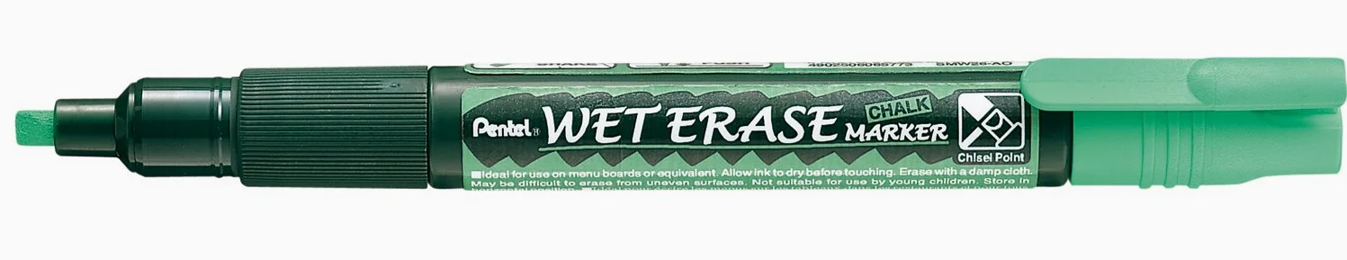 Pennarello gesso cancellabile Wet Erase verde (12 unità)