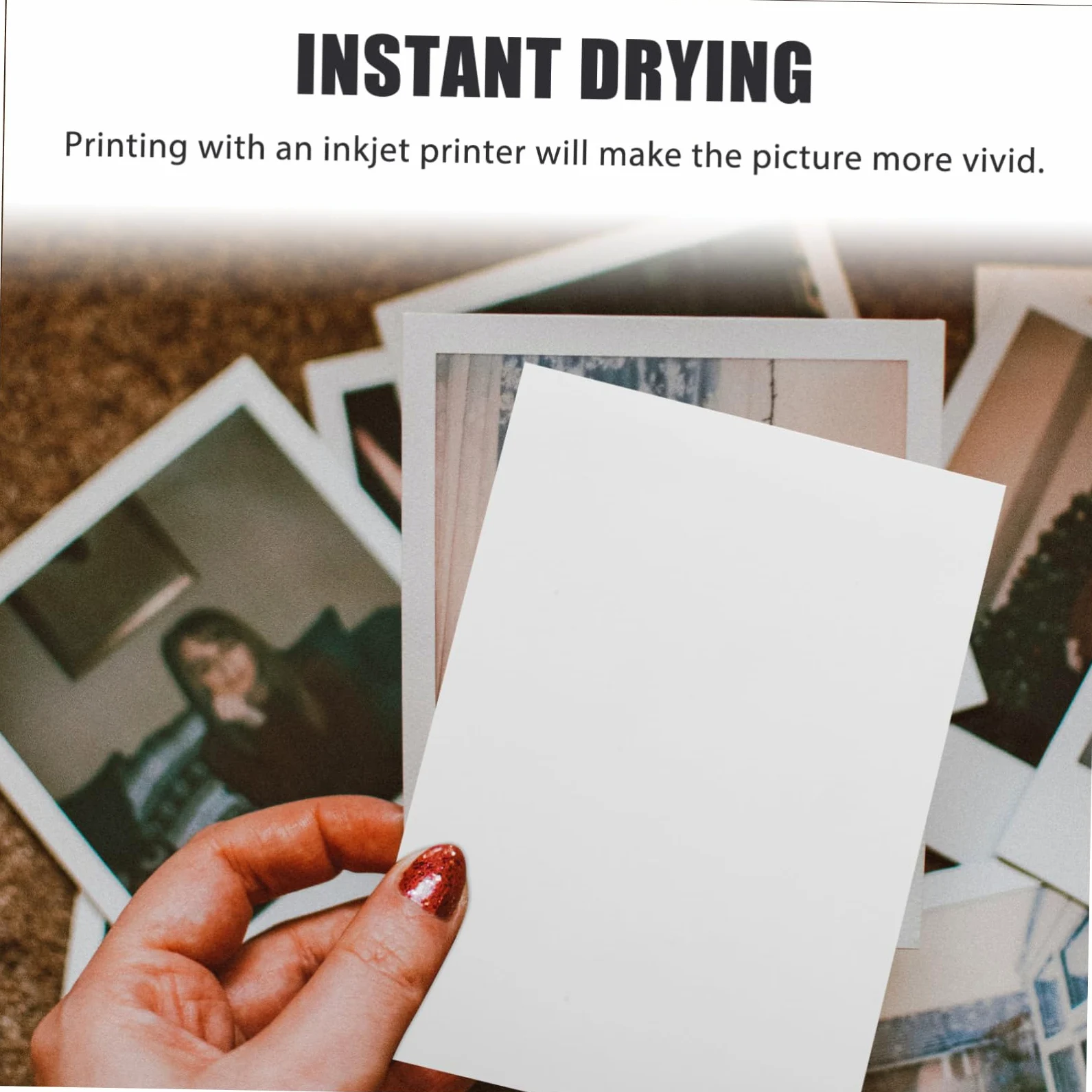 Operitacx 4 Set Carta Fotografica Stampa Di Carte Fotografiche Colore Carte Fotografiche Immagini Foto Lucida Album Foto Documenti Della Stampante Alto Carta Bianca 100 Fogli*4