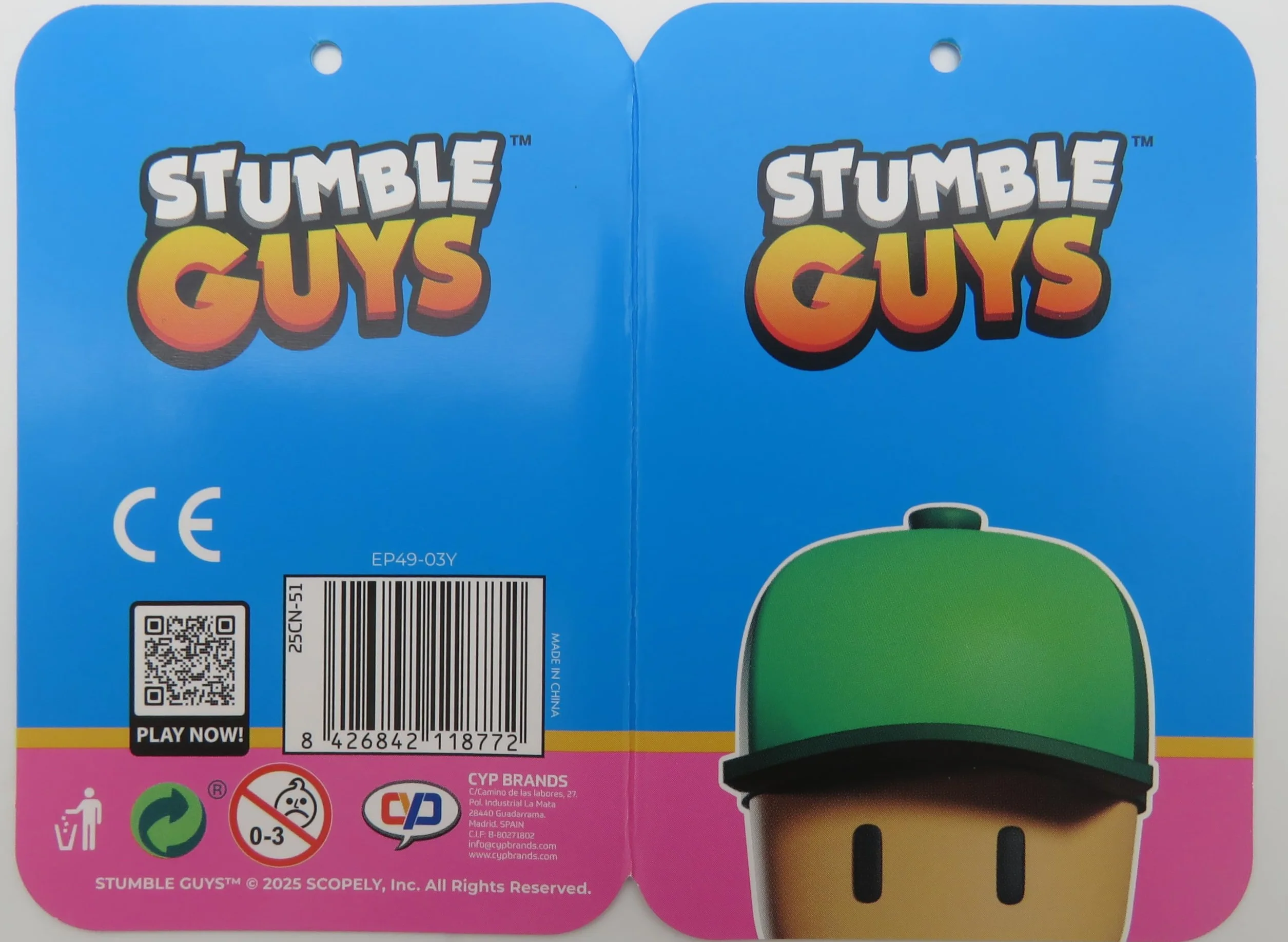 CYPBRANDS Stumble Guys astuccio a 3 scomparti licenza ufficiale per ragazzi e ragazze