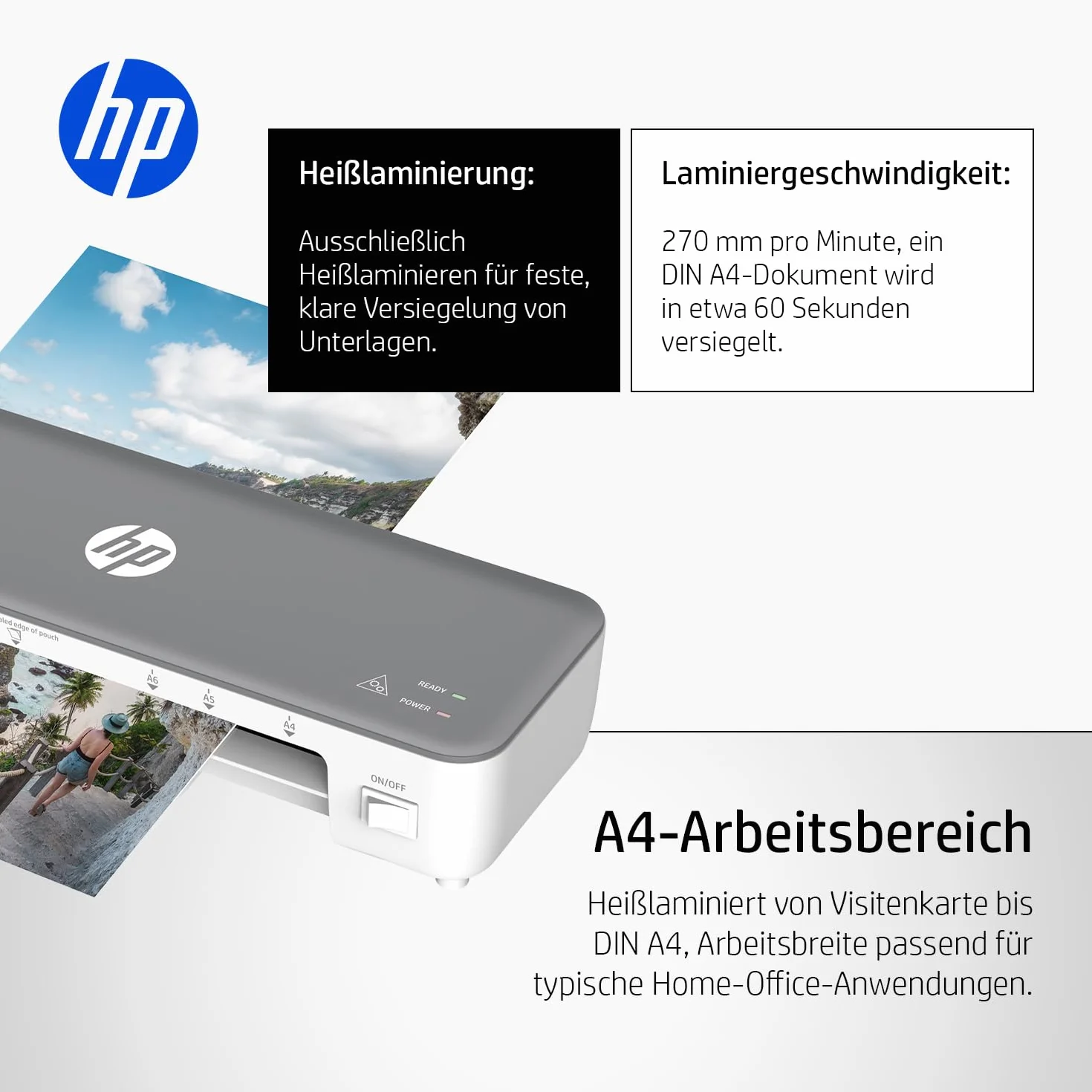 Plastificatrice HP OneLam 270 Grigio - Marca: HP - EAN: 4030152953226