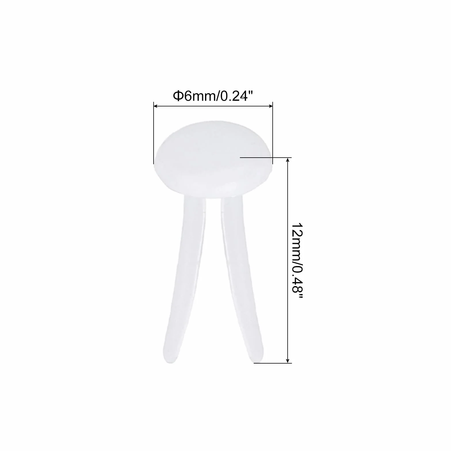 PATIKIL 100pz Fissaggio Ottone Carta, Coppiglie Mini Fermagli Metallo Pastello, 6 x 12 mm, Białe