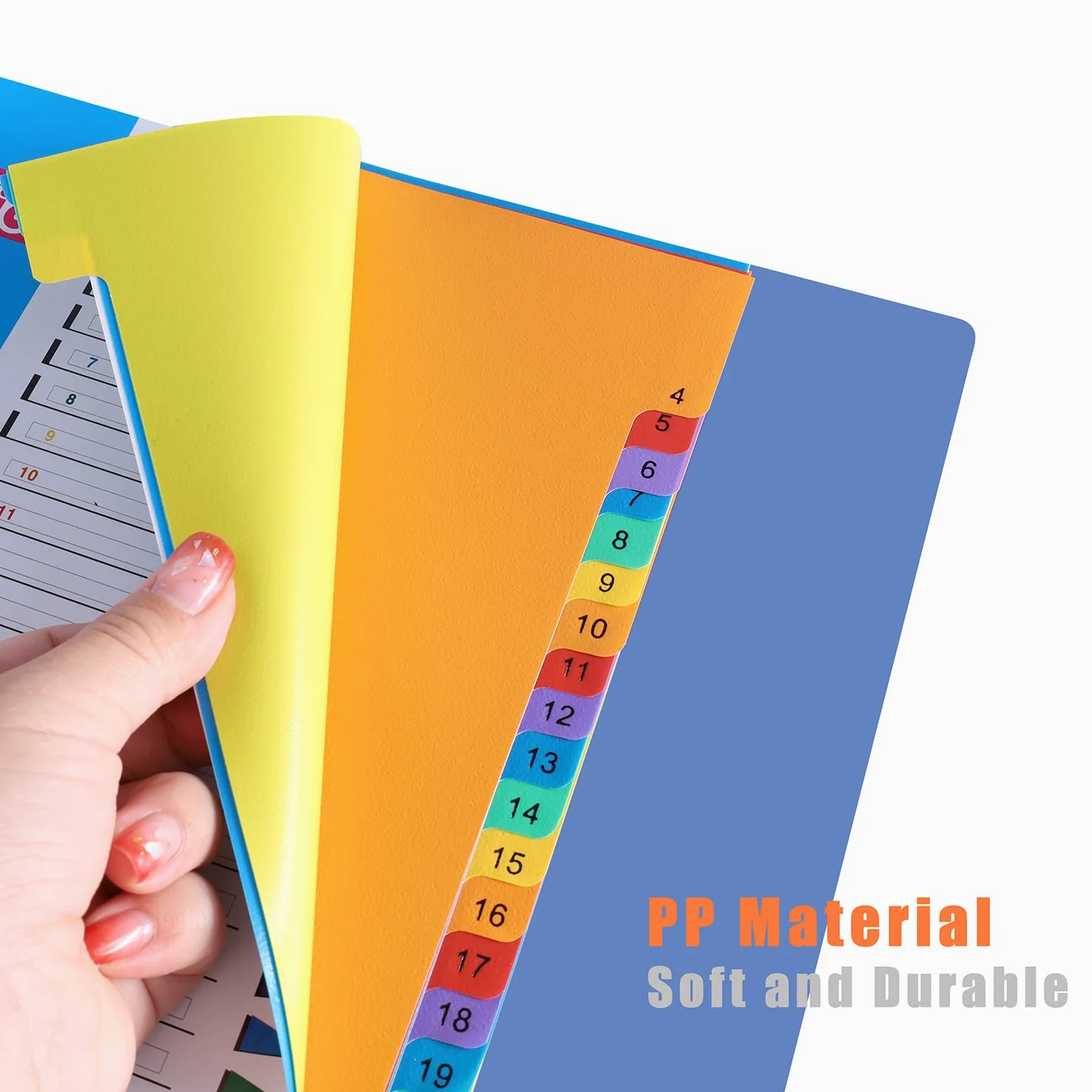 10 Pezzi Divisori per Raccoglitori A4 Numerati 1-31,per Office Scuola | Separatori Raccoglitore ad Anelli con 11 Fori Adatto