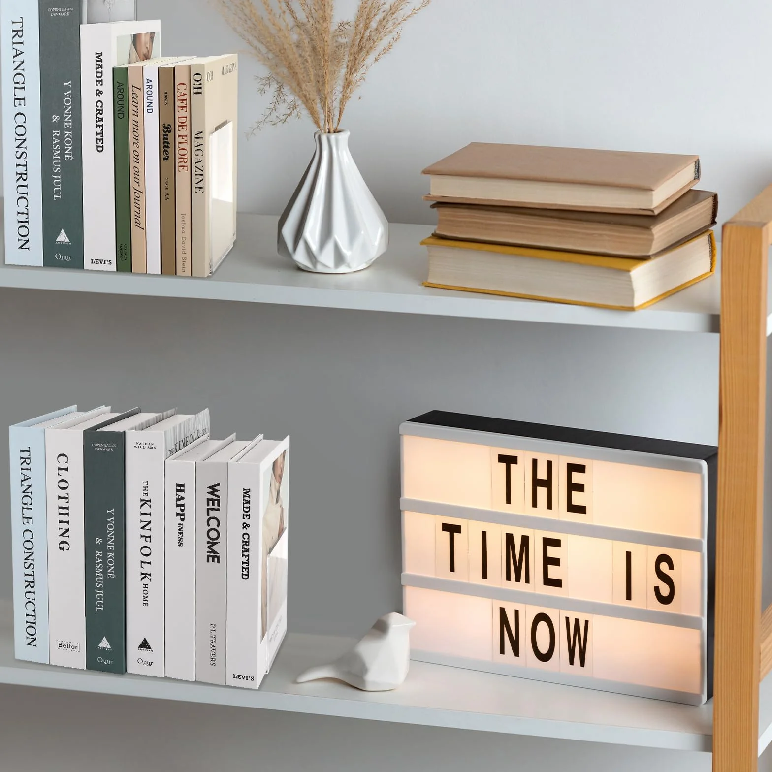 Supporto per libri in acrilico trasparente 6 pezzi con tappetini antiscivolo 13x10x10 cm