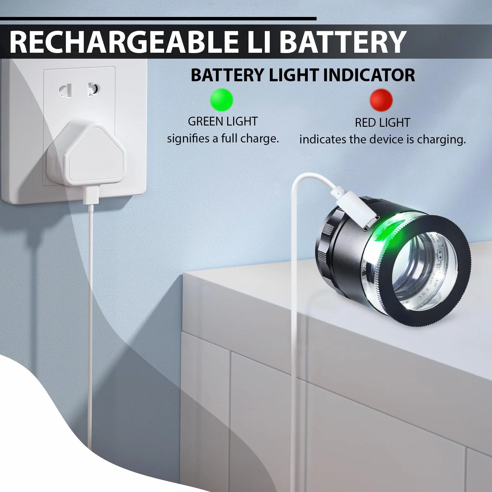 Lente d'ingrandimento 10X ricaricabile 6 LED 25 mm per gioiellieri gemme monete francobolli orologi