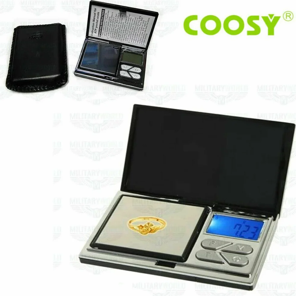 COOSY Mini Bilancino di Precisione Bilancia Tascabile Digitale LCD Oro Monete Gioielli100g Min 0,01g