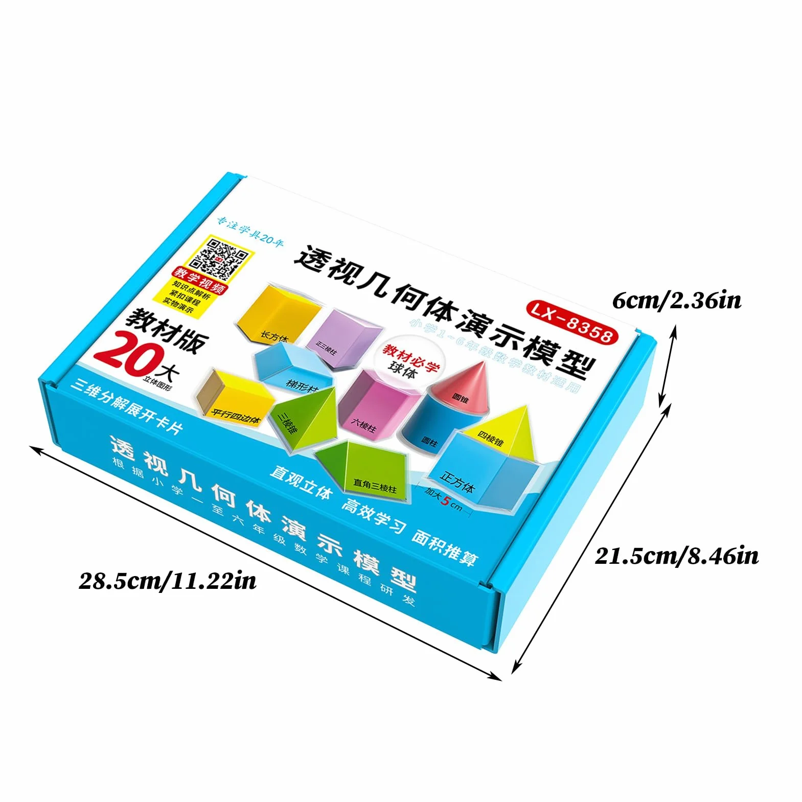 Solidi Geometrici 20 Pezzi Apprendimento Prospettiva Forme Geometriche Matematiche Scuola Educazione