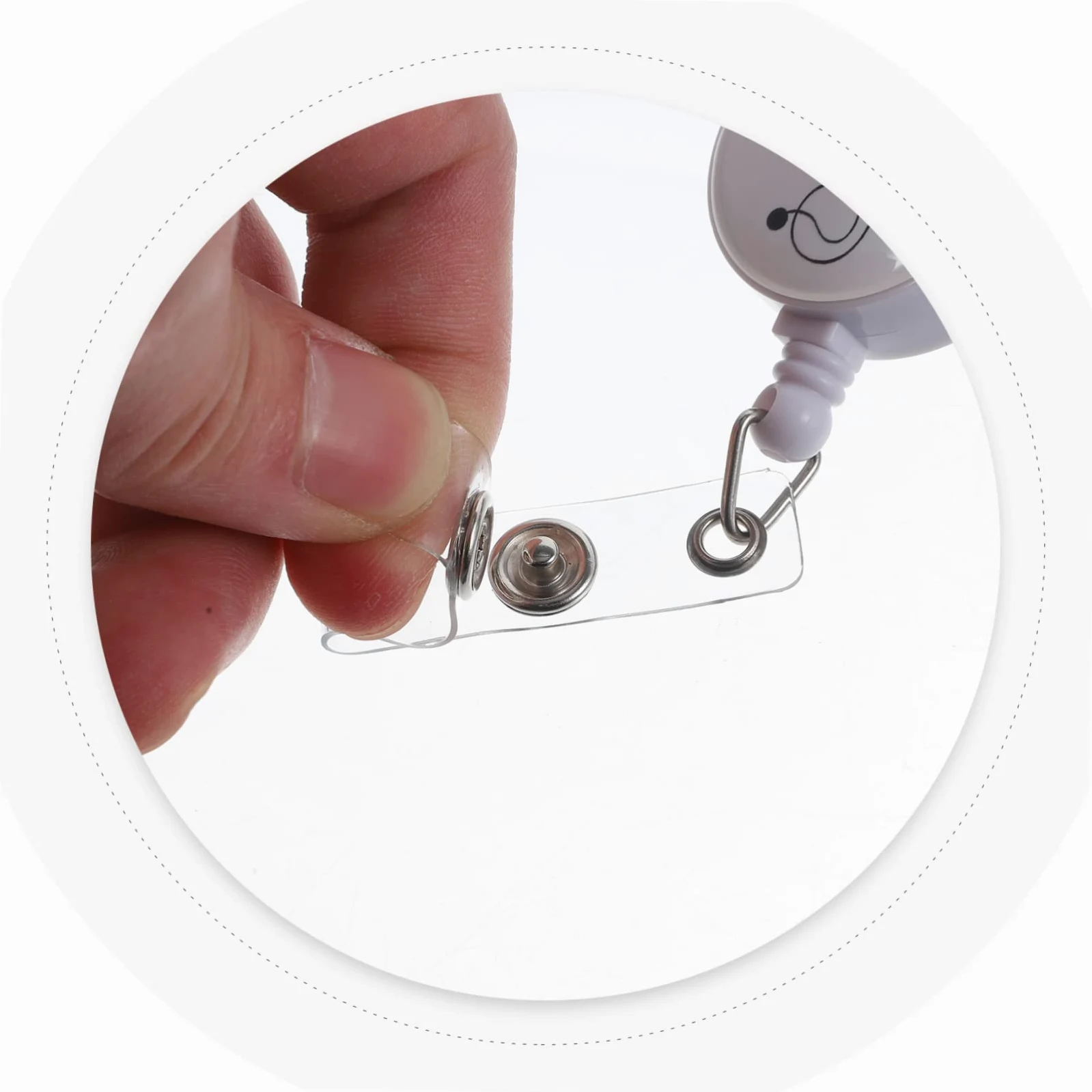 NUOBESTY 5 Set Di Porta Badge Con Clip Retrattile Porta Tessere Girevole Compatto Per Scuola E Ospedale 4 Pezzi * 5