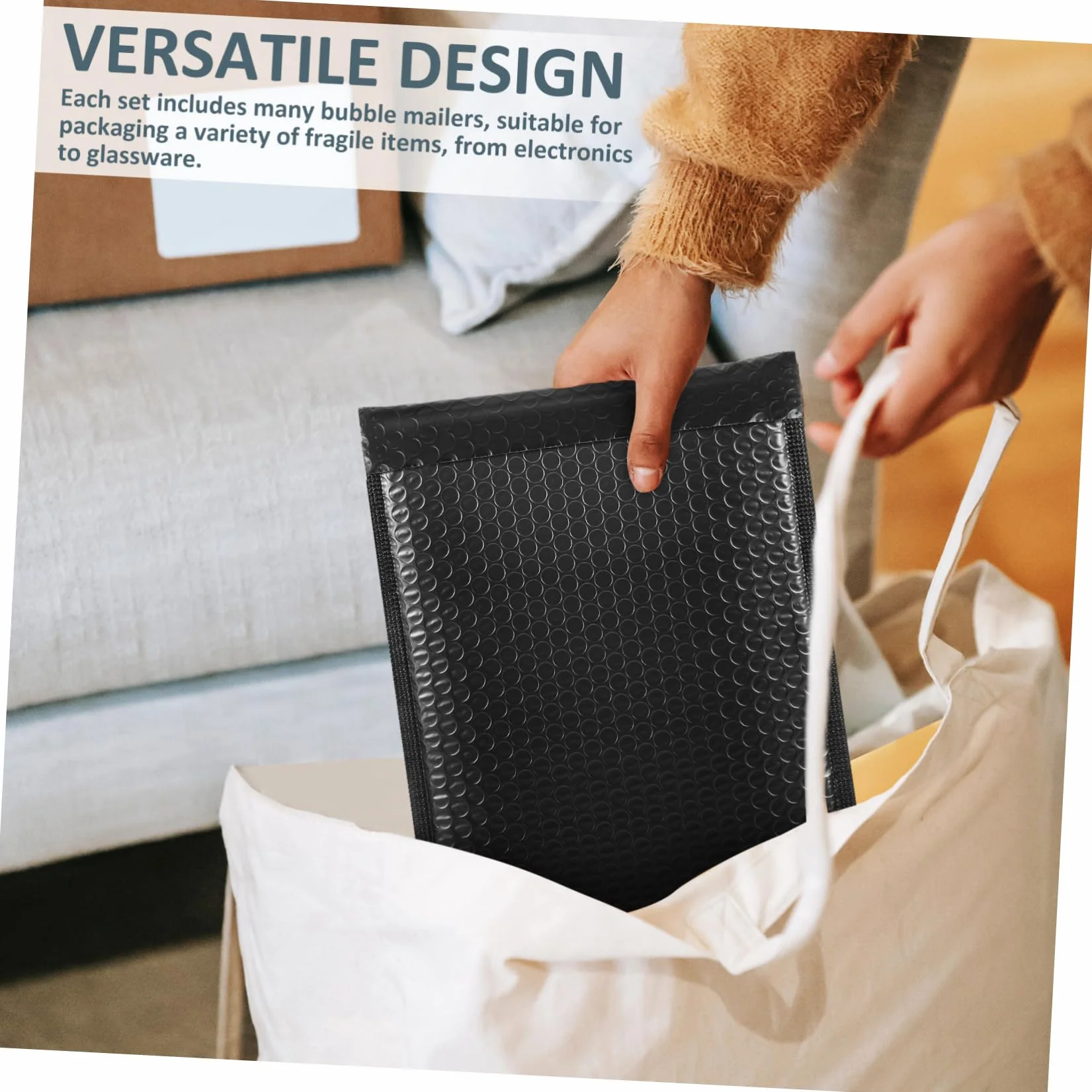 Amosfun 50 Pezzi Buste Imbottite Bubble Mailer Pe Coestruso Buste per Spedizione Autosigillanti per Oggetti Fragili per Abbigliamento