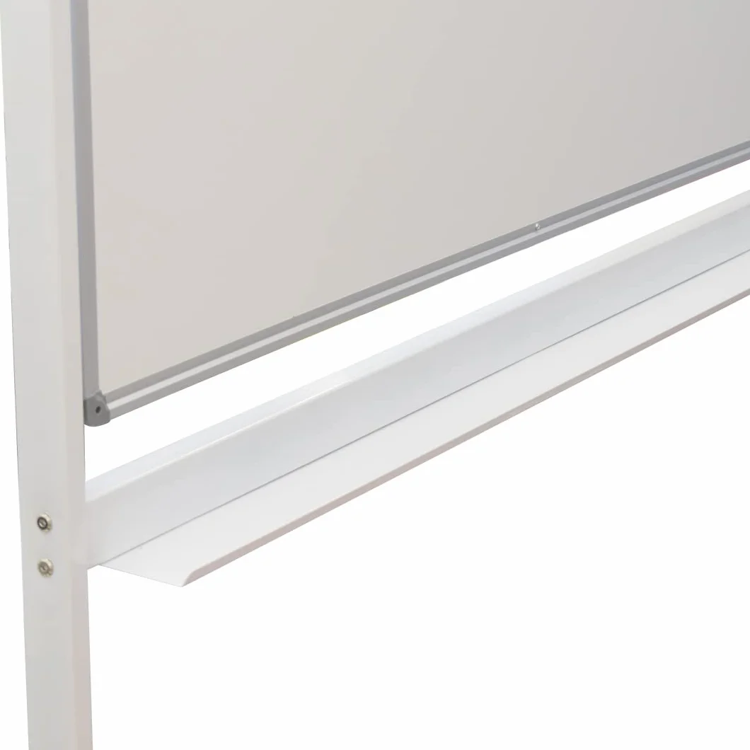 Lavagna magnetica bifacciale scrivibile 90x180 cm | con ruote e porta pennarelli