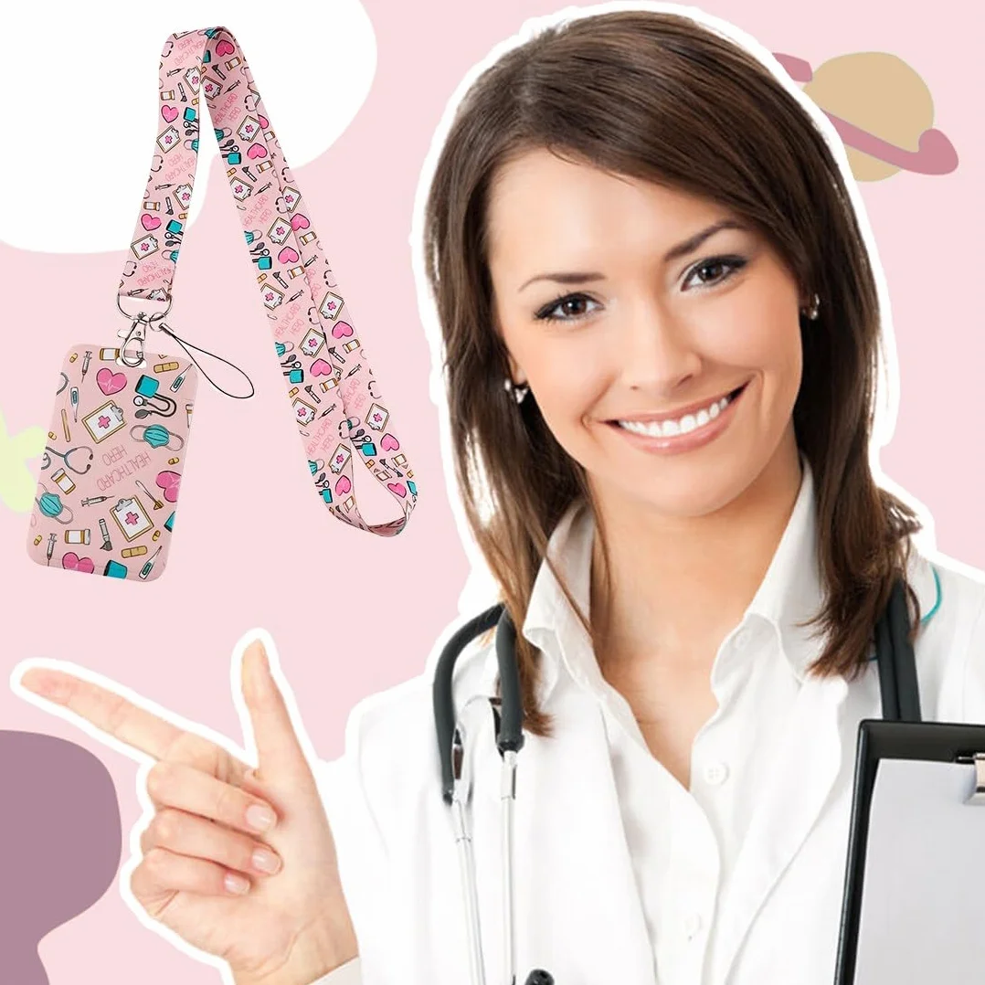 Porta Badge con Cordino da Collo Infermiera per Medici e Uffici