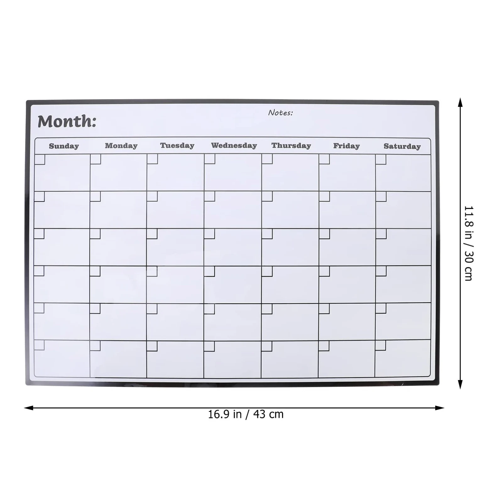 Agenda Mensile Magnetica Congelatore Pianificatore Mensile della Lavagna Calendario Bianca Magnetico PVC