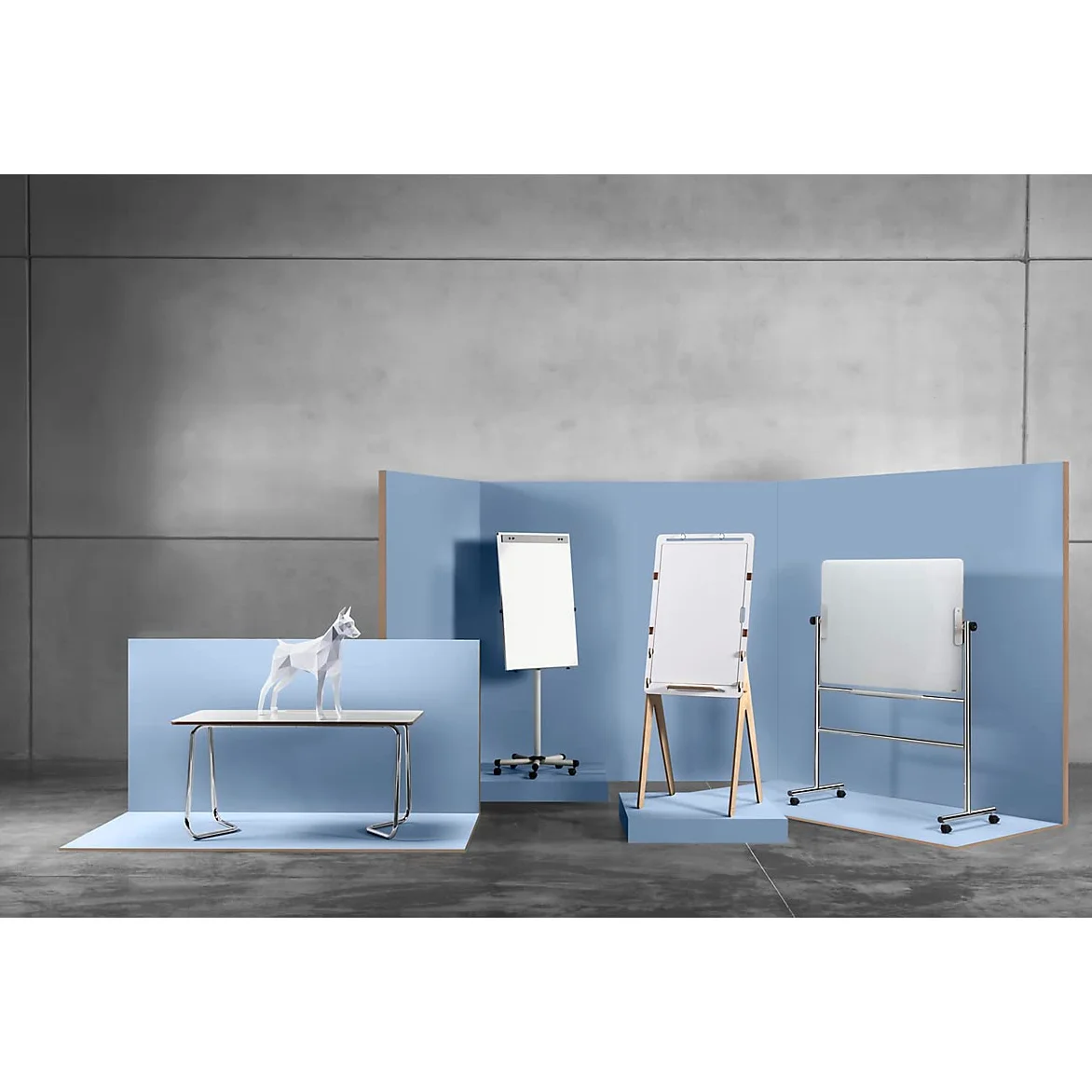 Bi-Office Lavagna Portablocco Mobile-Pro, Magnetica, 70x100cm