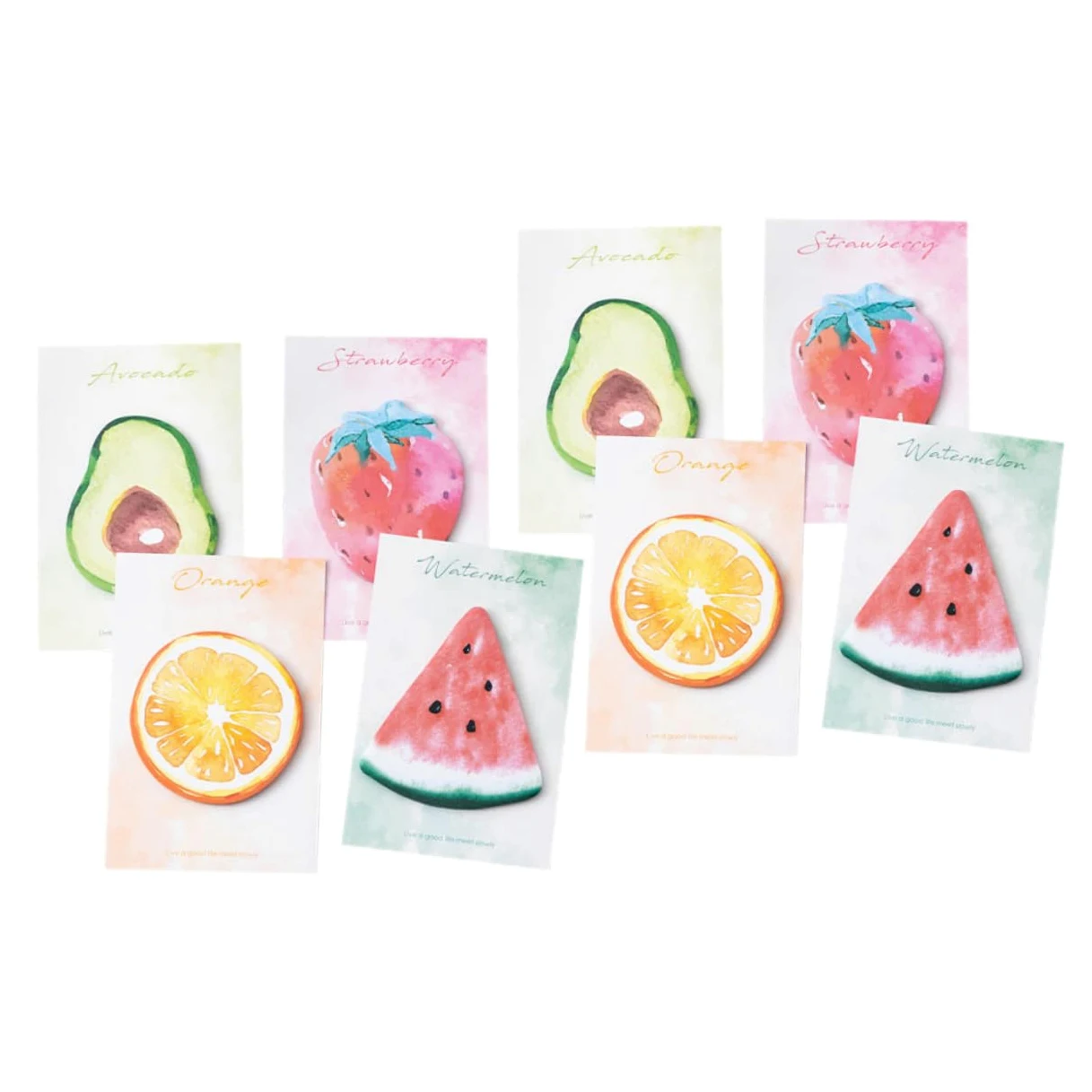 NUOBESTY 4pezzi Note Adesivi Note Pads Per Include Angurie e Avocado Per Pratici e Riposizionabili