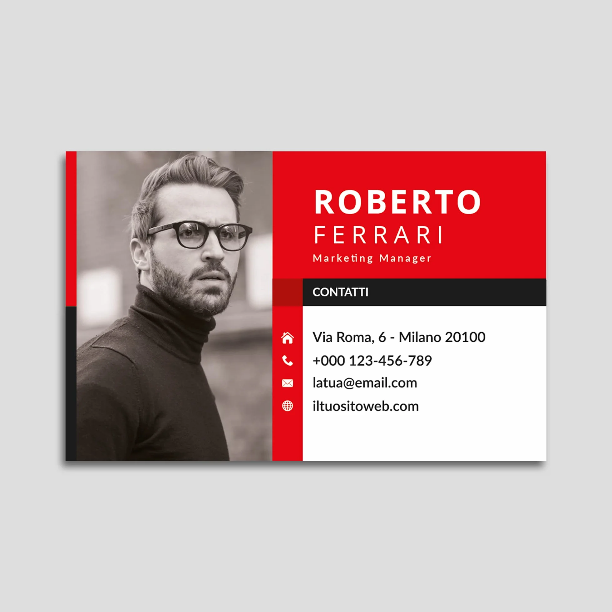 Biglietti da visita personalizzati 5,5 x 8,5 cm su cartoncino 350 gr 4 colori
