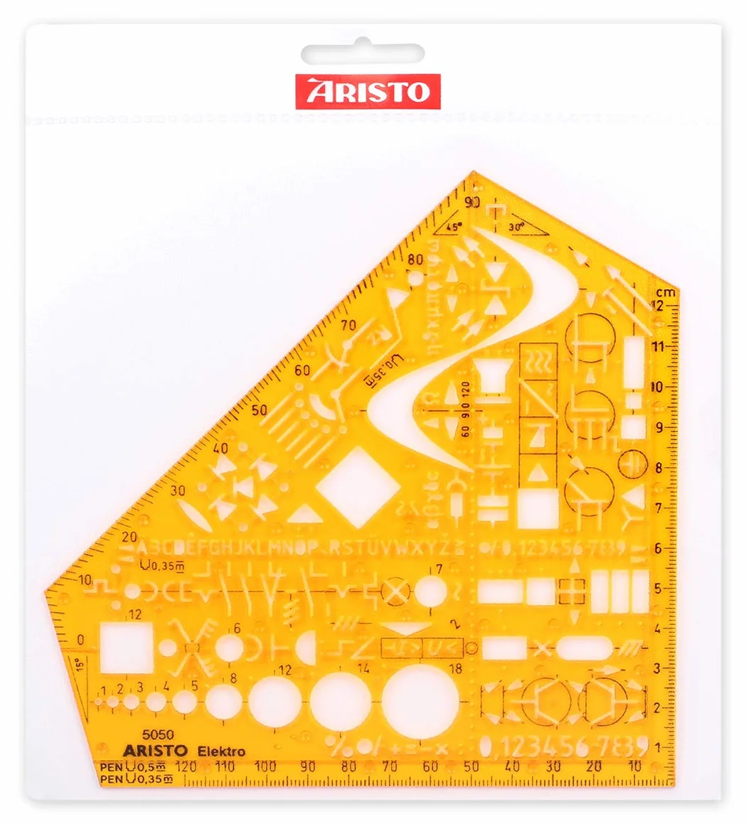Aristo AH5050 Stencil elettrico plastica PET indeformabile arancione trasparente