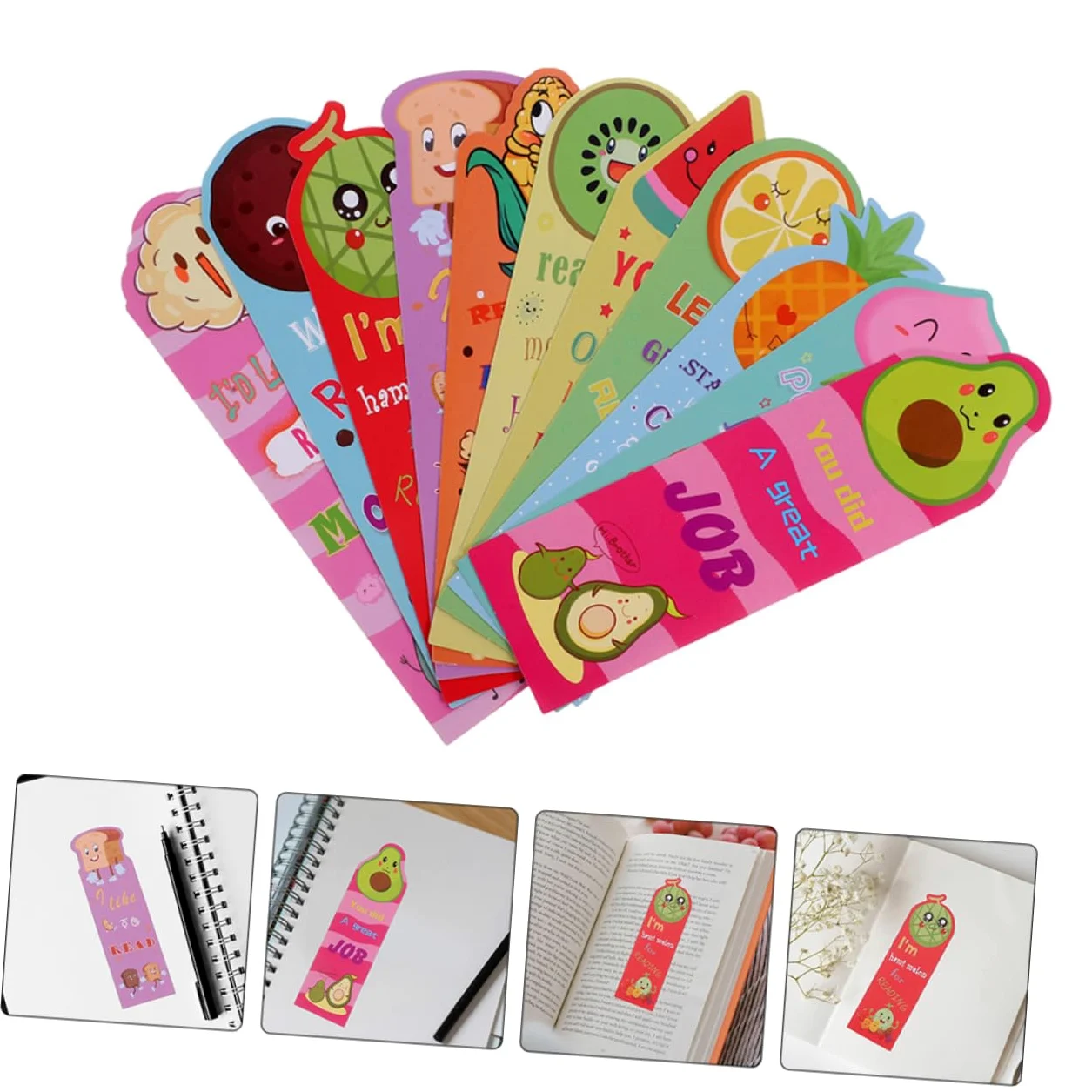 HOMSFOU 4 Set Segnalibri Profumati Cartoon Segnalibri Alla Per Adolescenti E Decorazione Per Libri Leggeri E Pratici Per Casa E Ufficio 36 Pezzi * 4
