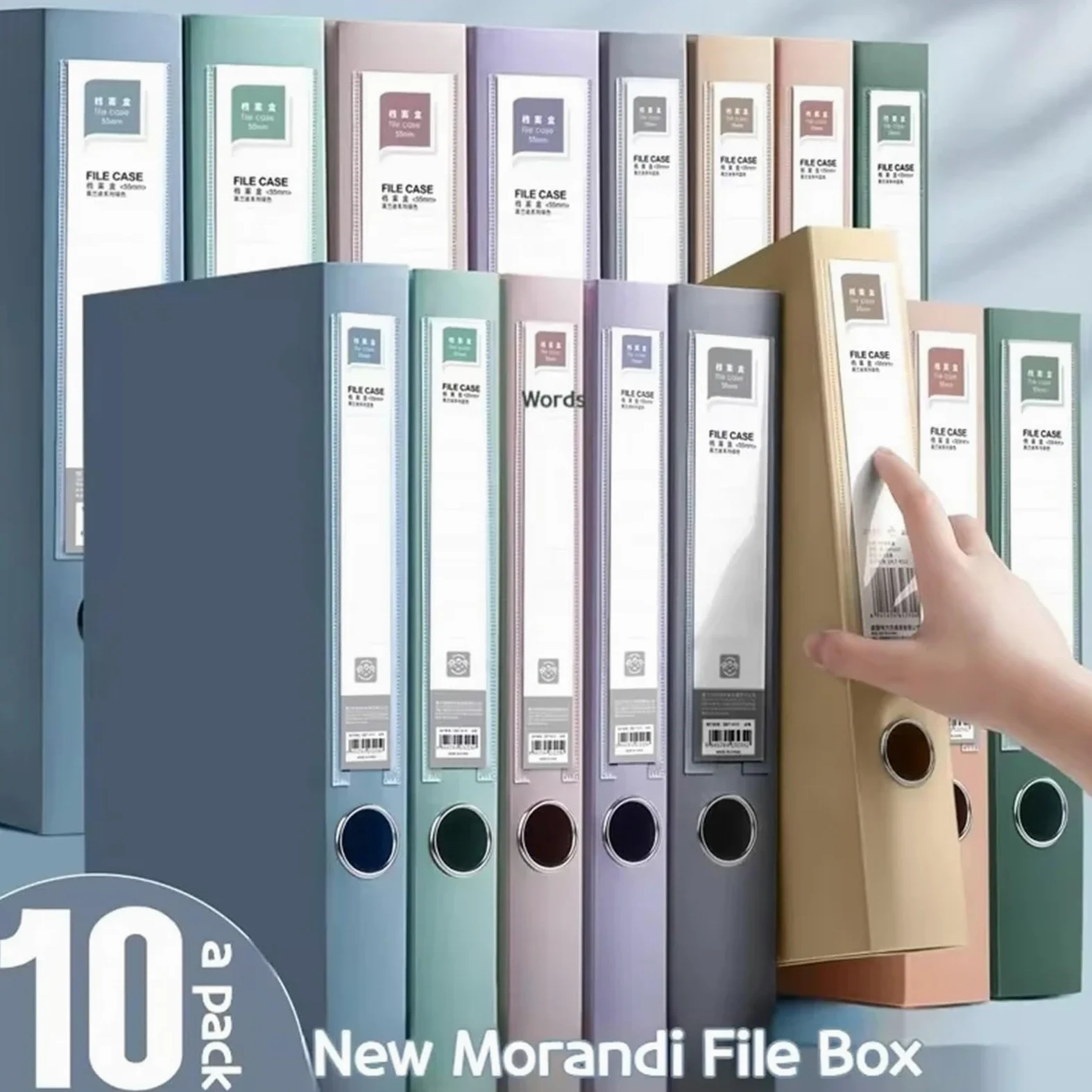 10 pezzi di cartella file A4 grande capacità Cartella archiviazione desktop multifunzionale impermeabile for organizer Per Ufficio, Casa e Scuola(Green)