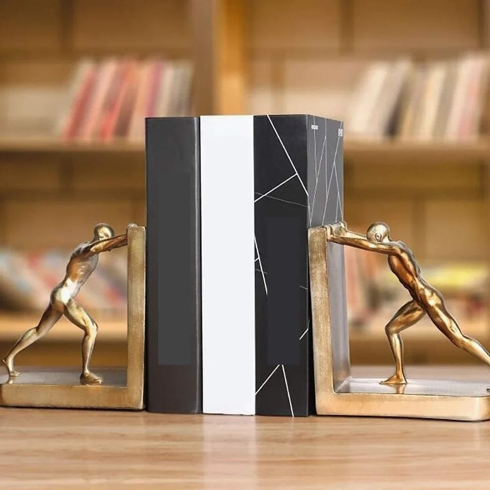 Reggi Libri, Fermalibri Fermalibri in resina Manichini incisi per libri pesanti Ufficio Casa Scrivania