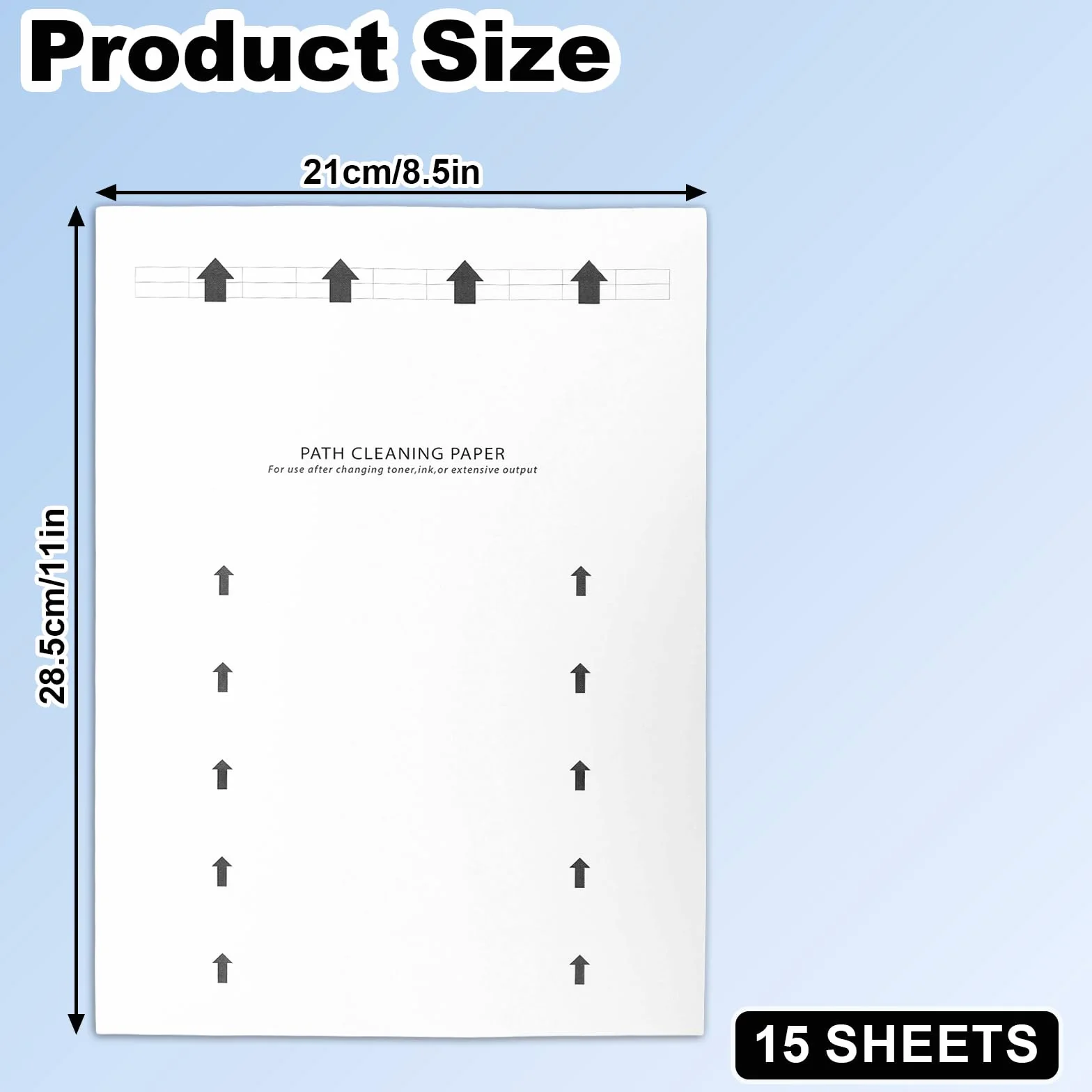 Carta per la Pulizia Stampanti 28,5x21cm 15pz Getto d'Inchiostro Laser