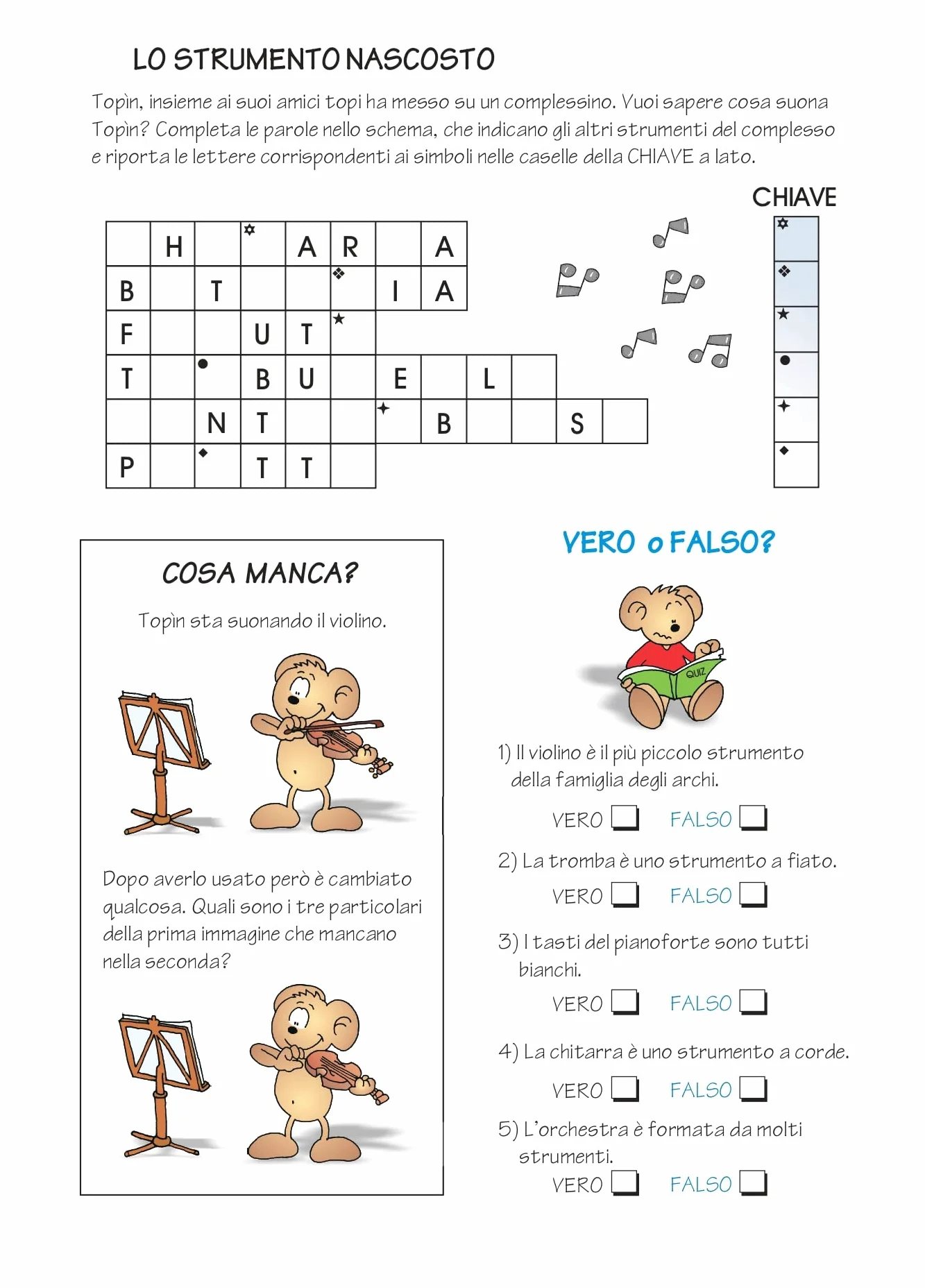 L'enigmistica musicale Corso di teoria musicale per bambini Vol. 1
