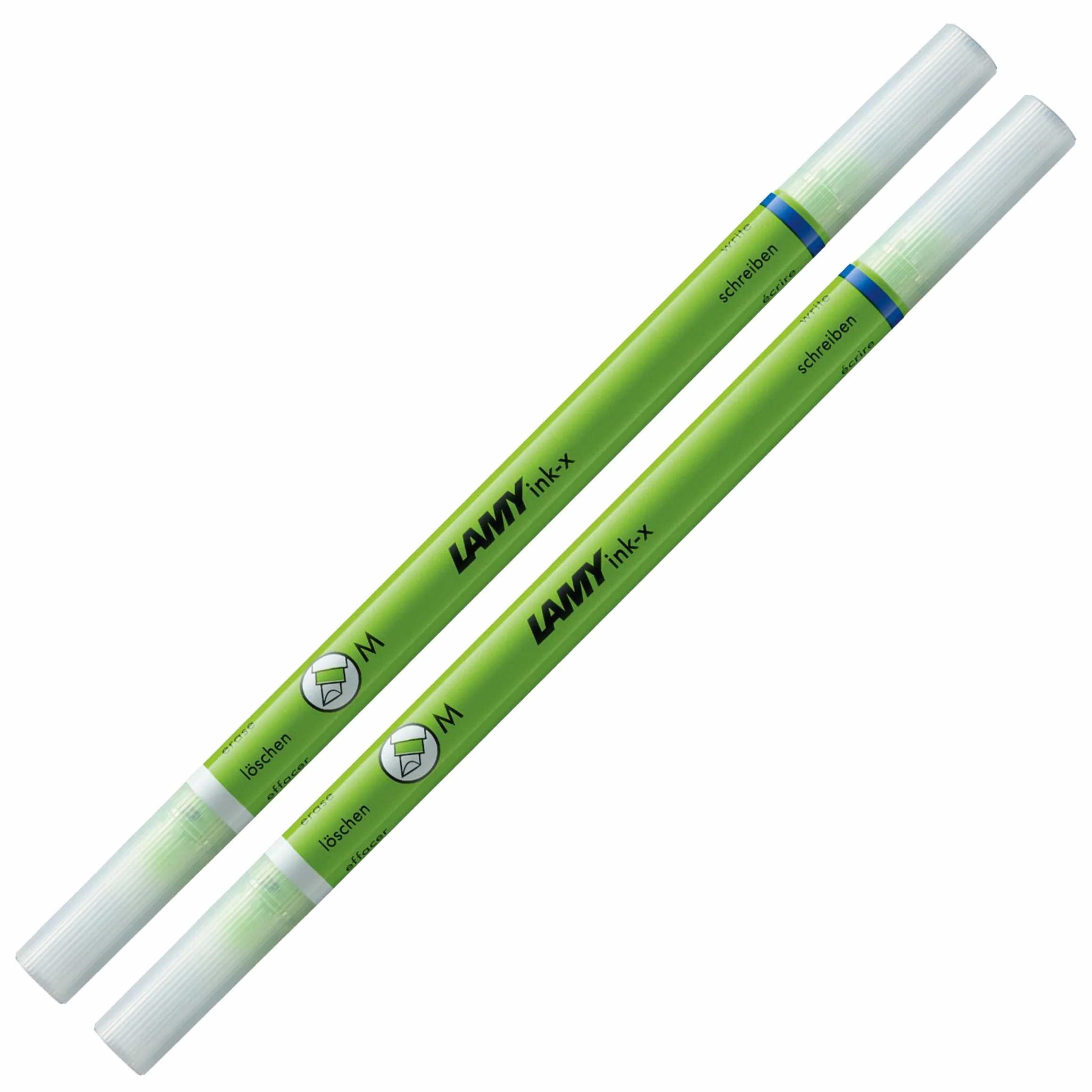 LAMY Set di 2 cancellatori di inchiostro in plastica con punta di spinta e punta di correzione per inchiostro blu reale