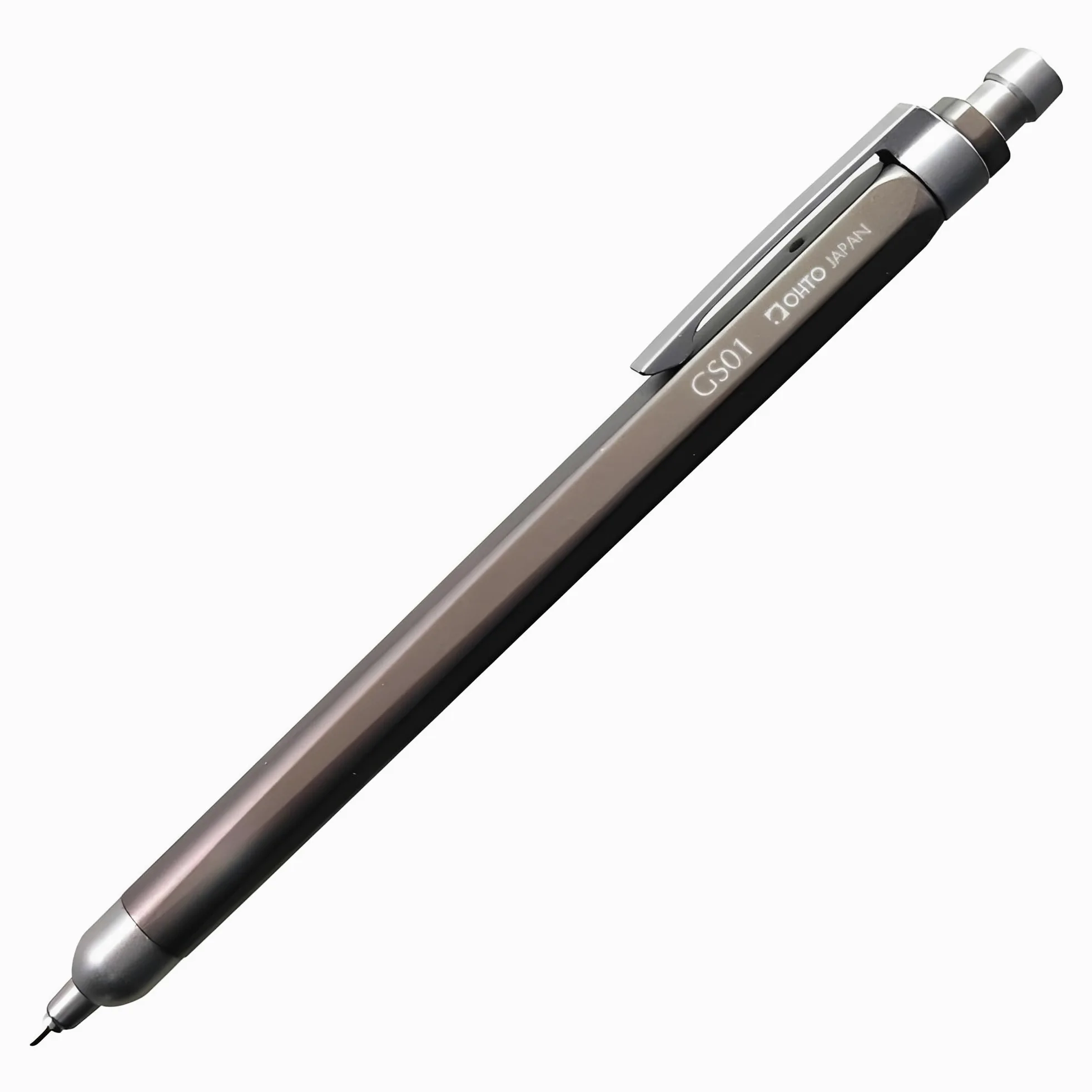 GS01-G5 - Penna roller gel, punta ad ago da 0,5 mm, inchiostro gel nero ad asciugatura rapida, corpo interamente in metallo, include ricarica extra, colore nero