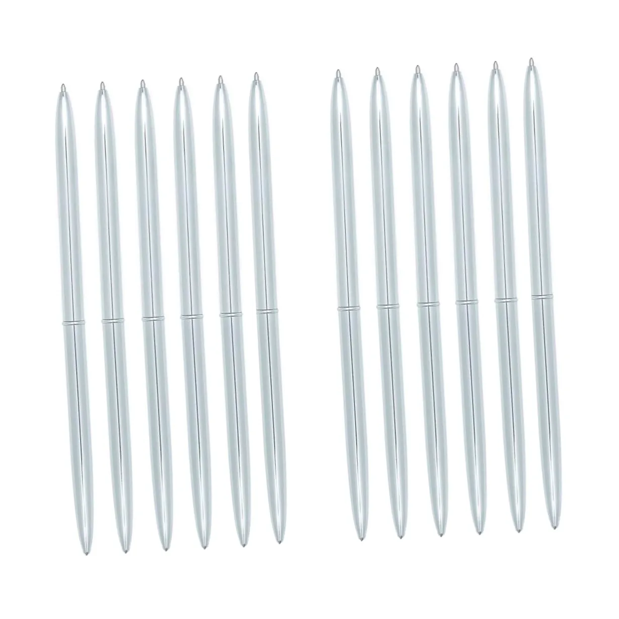 MAGICLULU 2 Set Di Penne A Sfera in Metallo Per Ufficio E Scuola Doppia Rotazione Penne Estetiche Per La Scuola Penne A Sfera Leggere Penna A Inchiostro Nero 6 Pezzi*2
