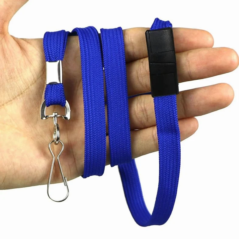 Lanyard Da Collo 50 pezzi/lotto di cordini sicurezza separabili con fibbia neri, blu e rossi for porta carte, badge, portachiavi, carta d'identità(50 red)