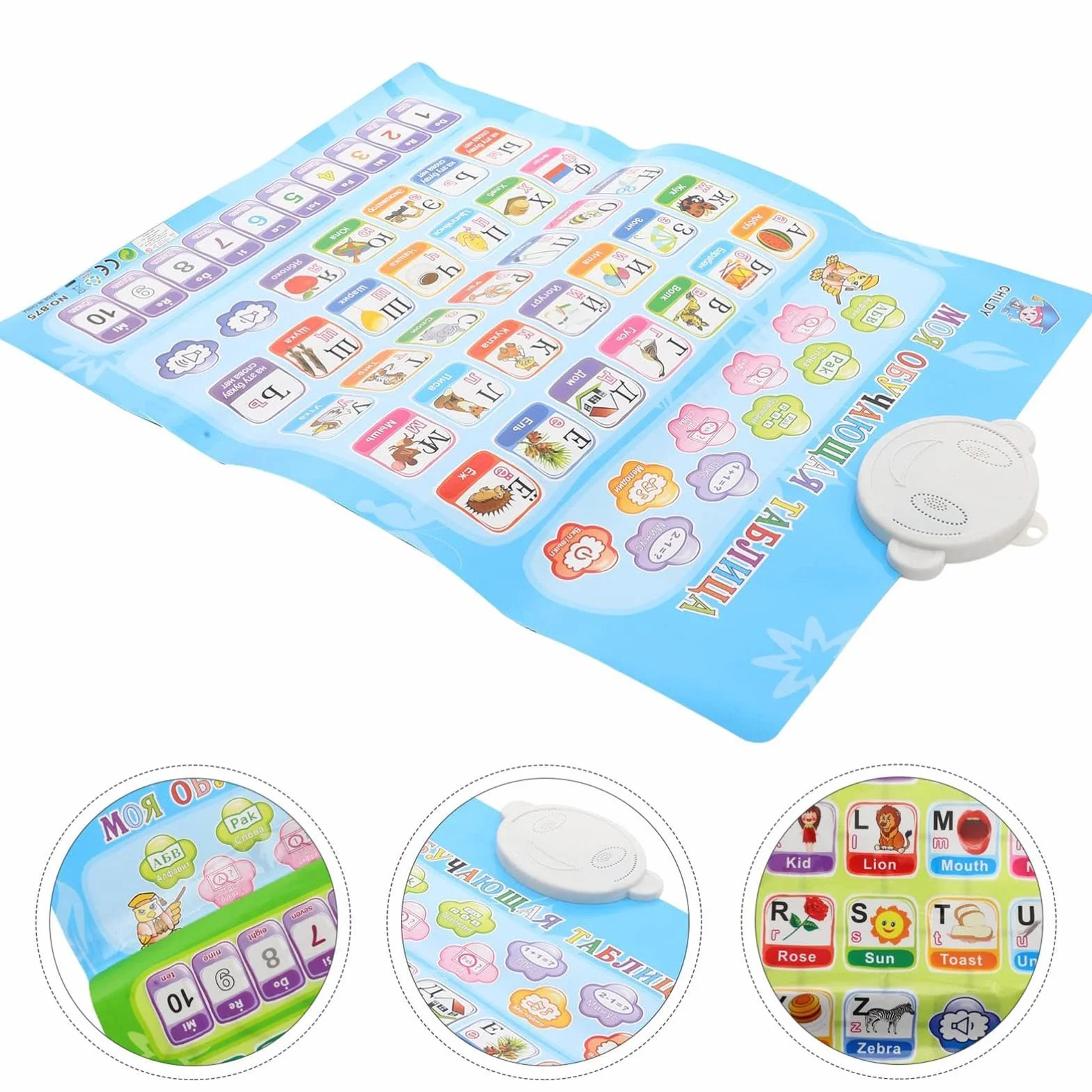 Poster dell'alfabeto russo Educazione precoce libro di apprendimento russo puzzle per studenti bambini