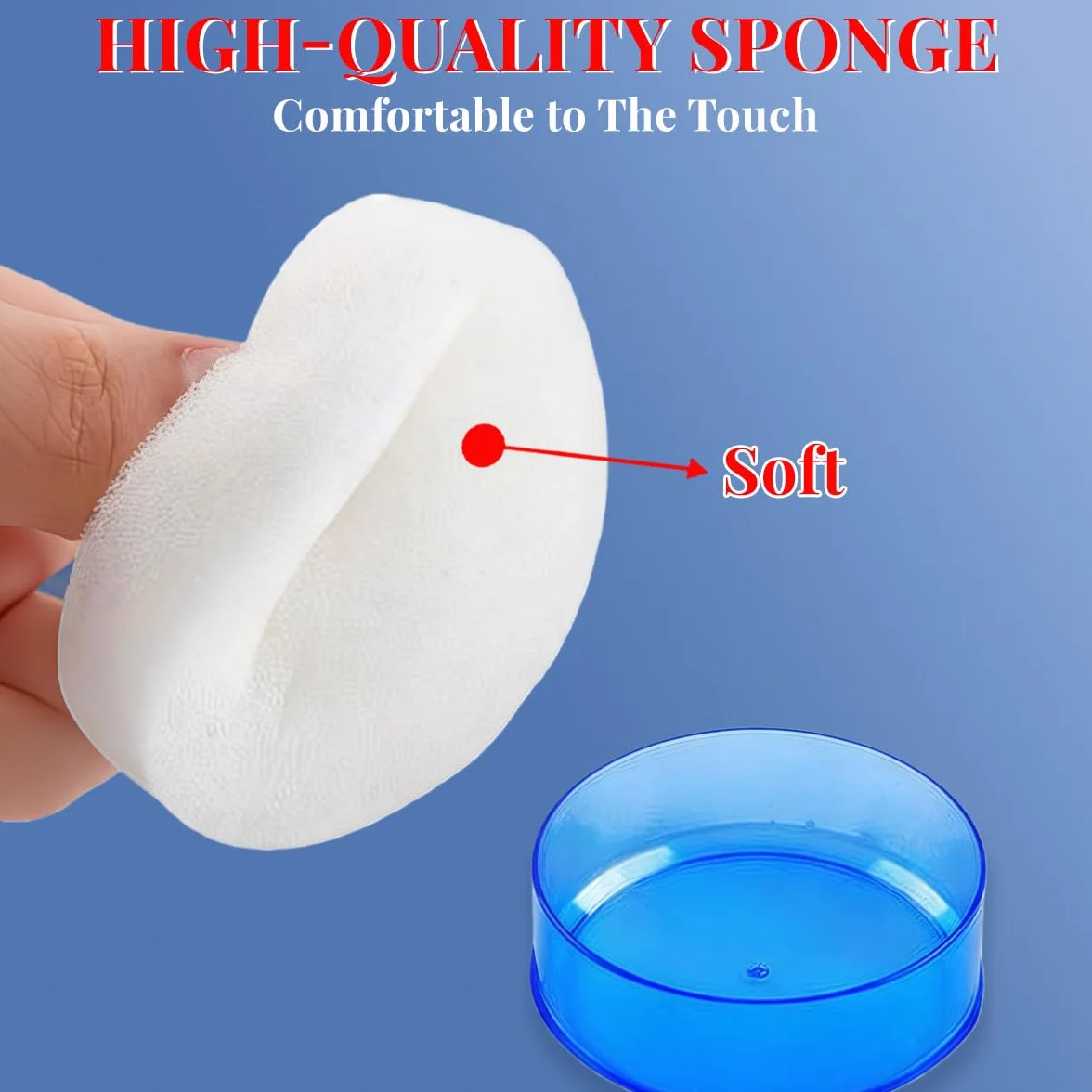 Spugne bagnate da dito 6,9 x 2,5 cm custodia plastica strumento conteggio idratazione banconote contanti 4 colori