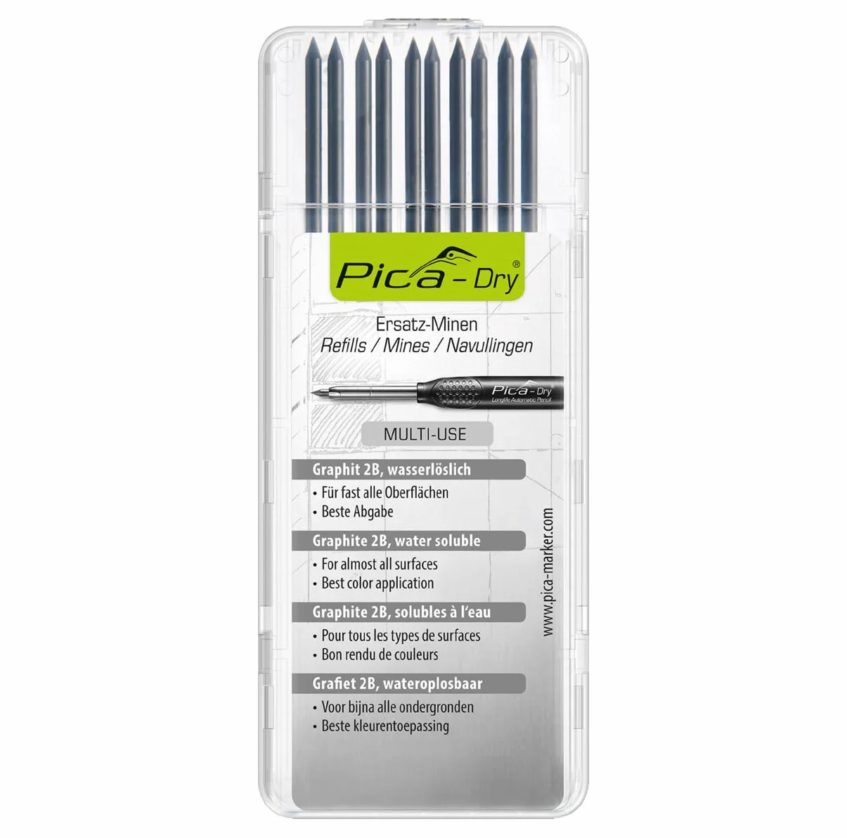 Pica 4030 Ricarica per estrazione a secco per matita 2,8 mm 125mm