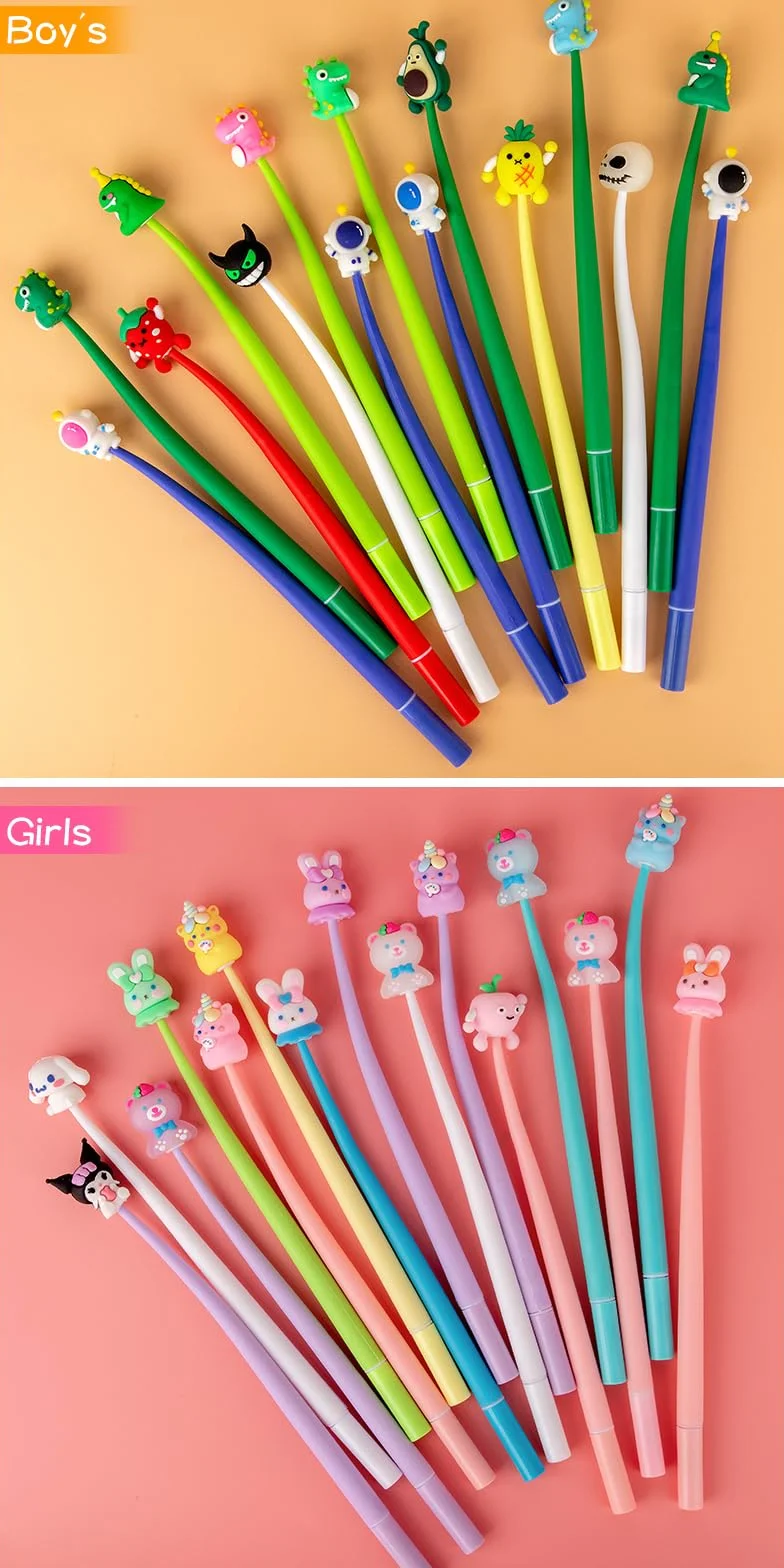 Penne Gadget Compleanno Bambini Regalo Festa Divertenti Cute Kawaii Silicone Penna Dondolo