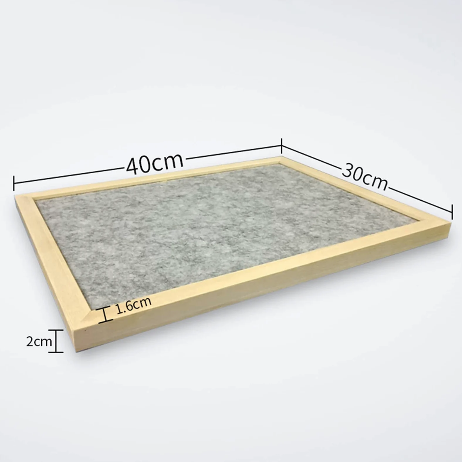 Bacheca in Feltro Piccolo 30X40CM Lavagna in Feltro Grigio, Confezione da 2, Cornice in Legno, per Decorazioni da Parete per Ufficio A Casa, Promemoria per Messaggi