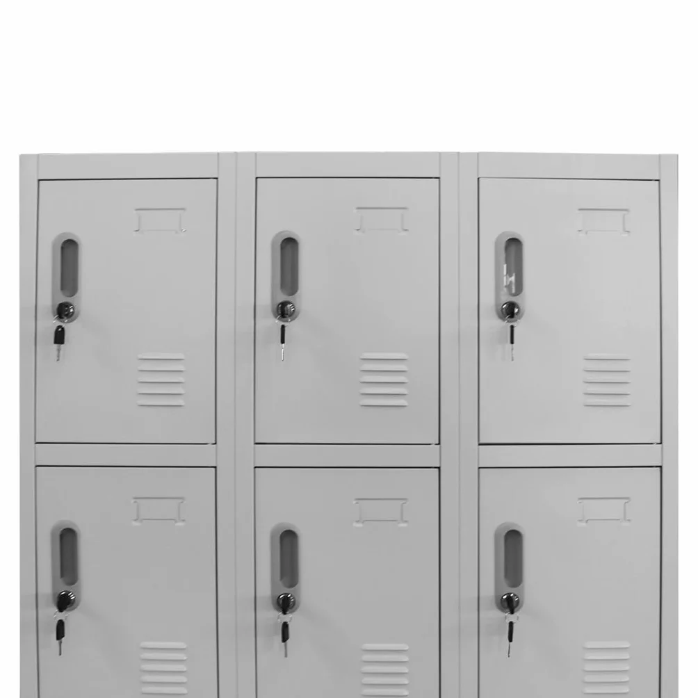 Tidyard Armadio spogliatoio Metallico in Acciaio, con 12 Ante con Serratura, per Gli Spogliatoi Sportivi o Aziendali, 12 Scomparti 90x45x180 cm