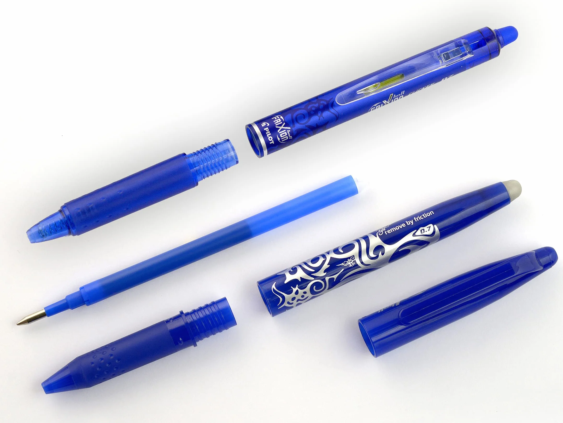 PILOT 4 Set Ricariche FriXion Ricariche Penne Cancellabili Compatibili FriXion Ball Clicker Nero Blu Rosso Verde Punta Media 12 Ricariche