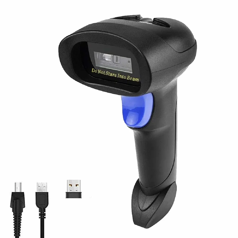 NetumScan Lettore di codici a barre wireless CCD, USB, lettura automatica, compatibile con PC, Mac, laptop, modello NSL6